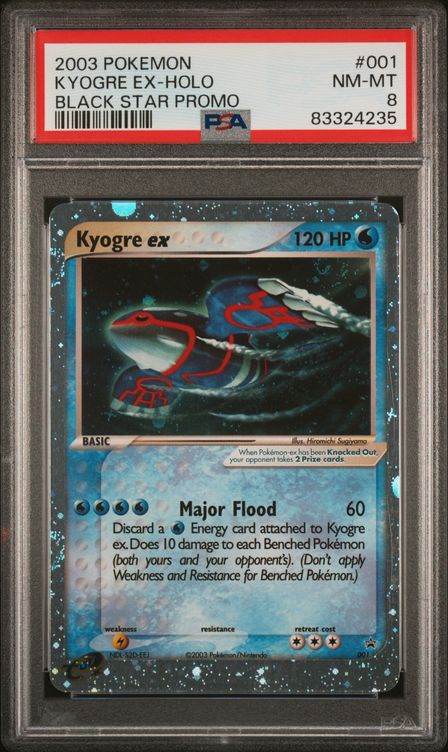 2003 Pokemon Black Star Promo 001 Kyogre Ex-Holo – PSA NM-MT 8