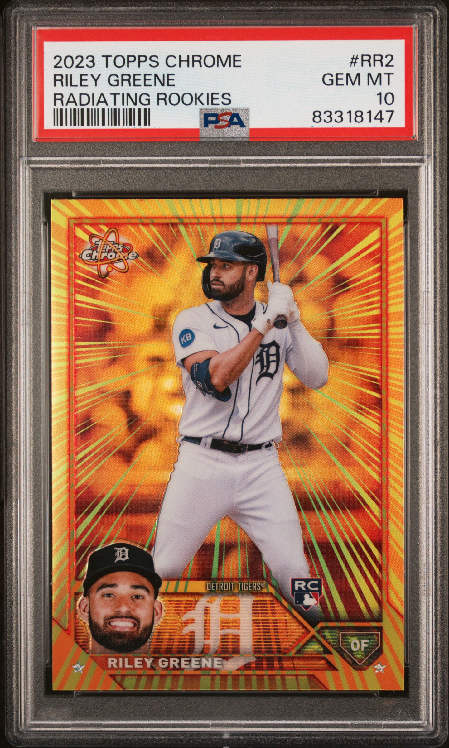 2023 TOPPS CHROME RADIATING ROOKIES #RR2 RILEY GREENE