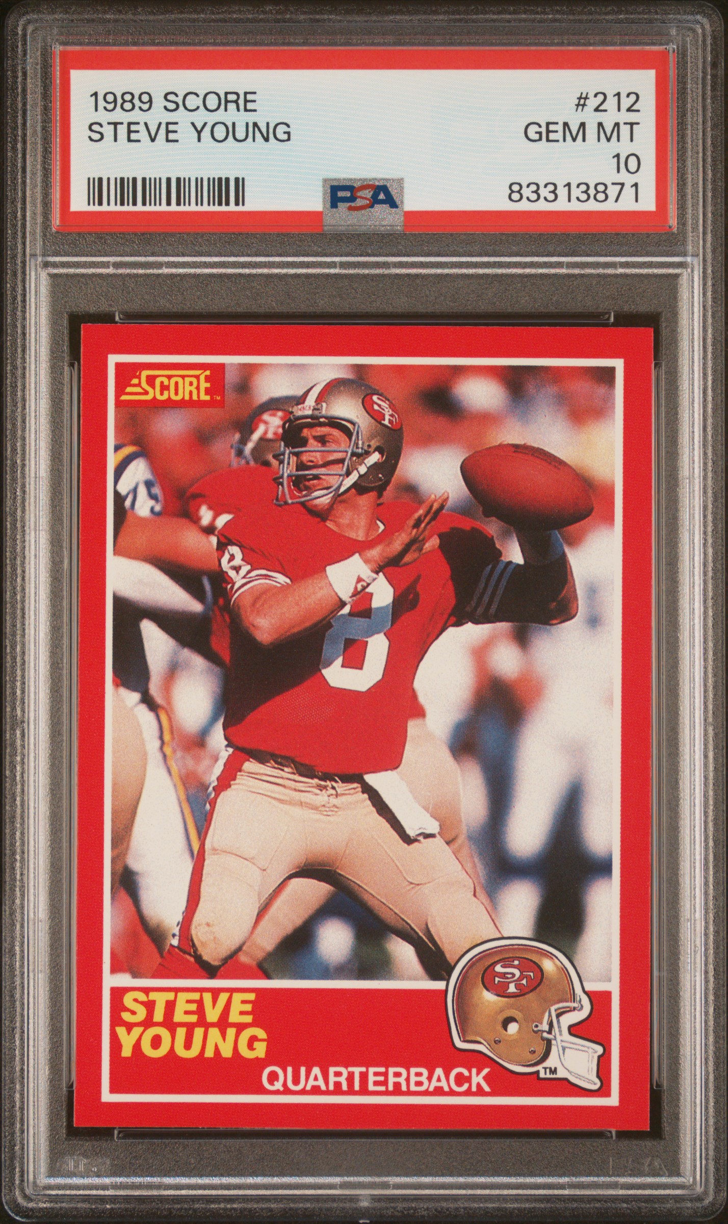 1989 SCORE #212 STEVE YOUNG