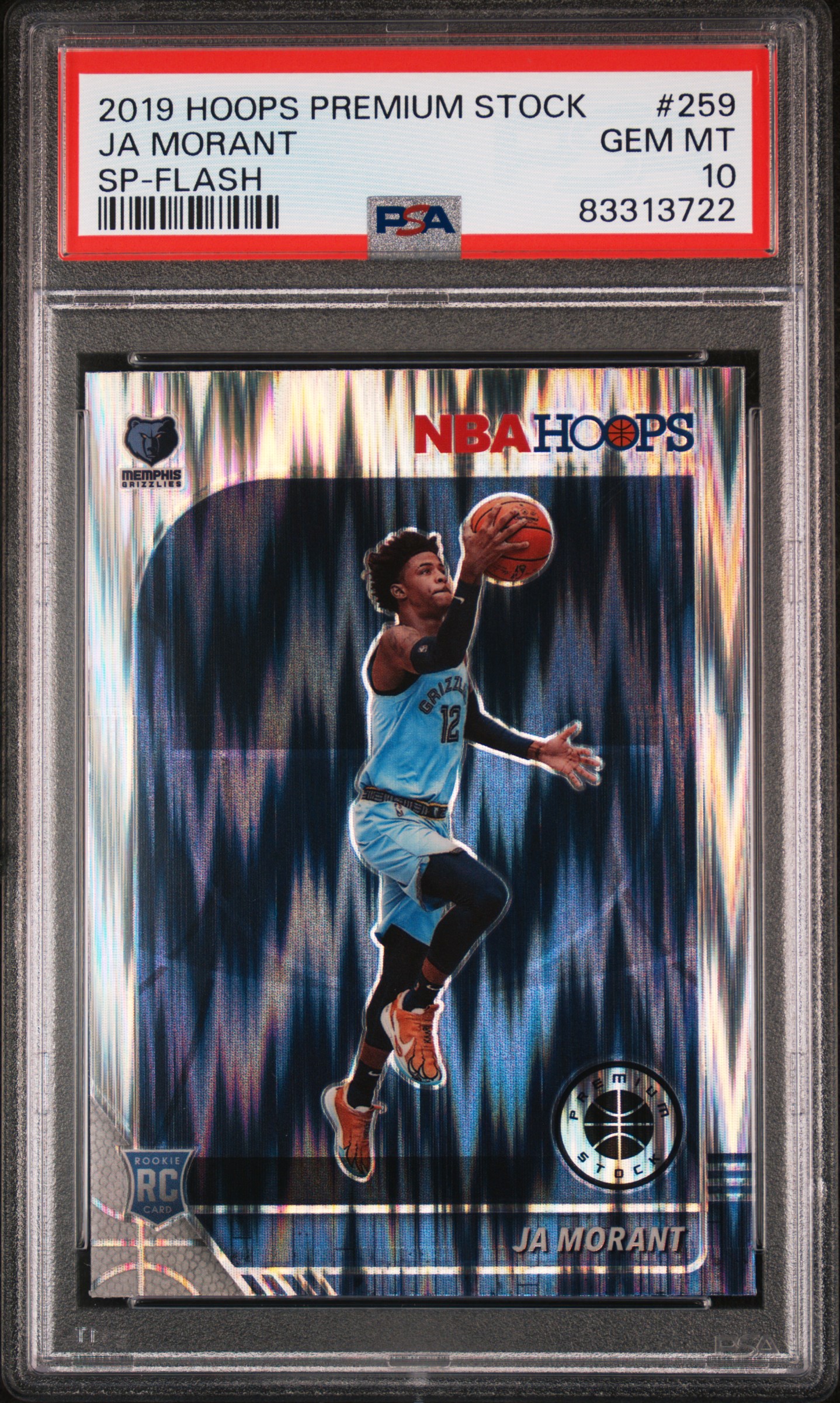 2019 PANINI HOOPS PREMIUM STOCK #259 JA MORANT SP-FLASH