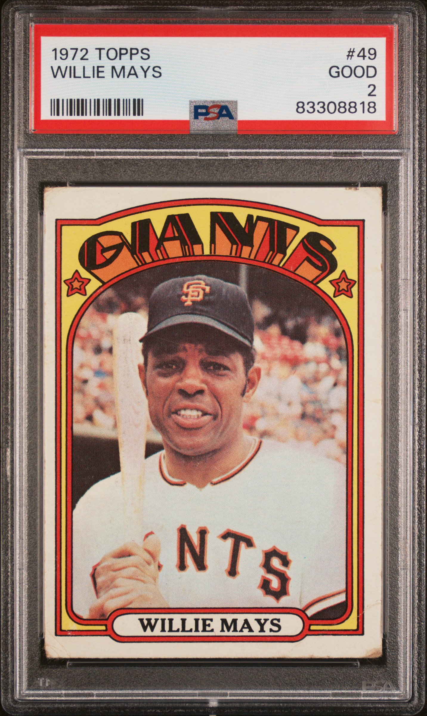 1972 Topps #49 Willie Mays – PSA GD 2