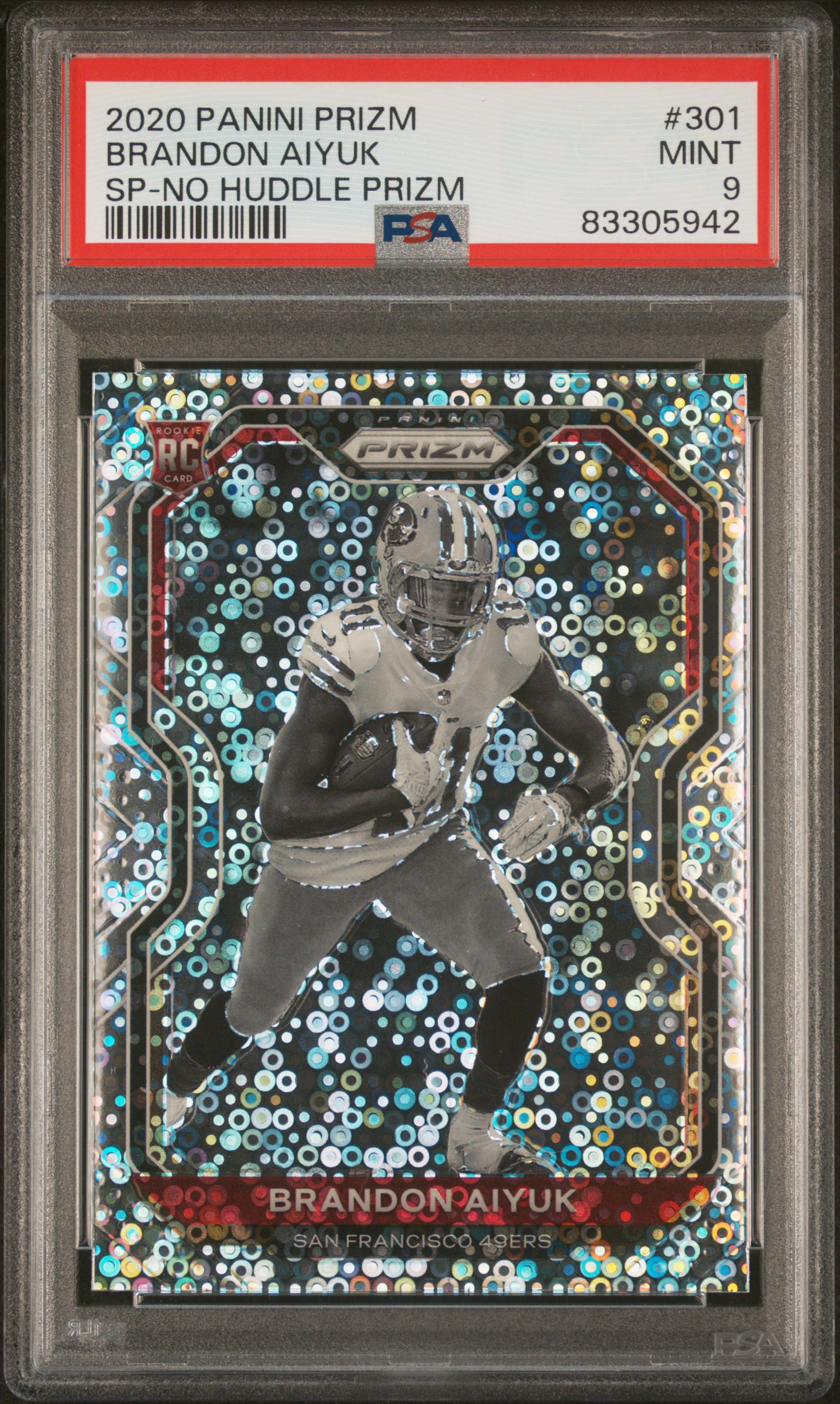 2020 PANINI PRIZM #301 BRANDON AIYUK VARIATION-NO HUDDLE PRIZM