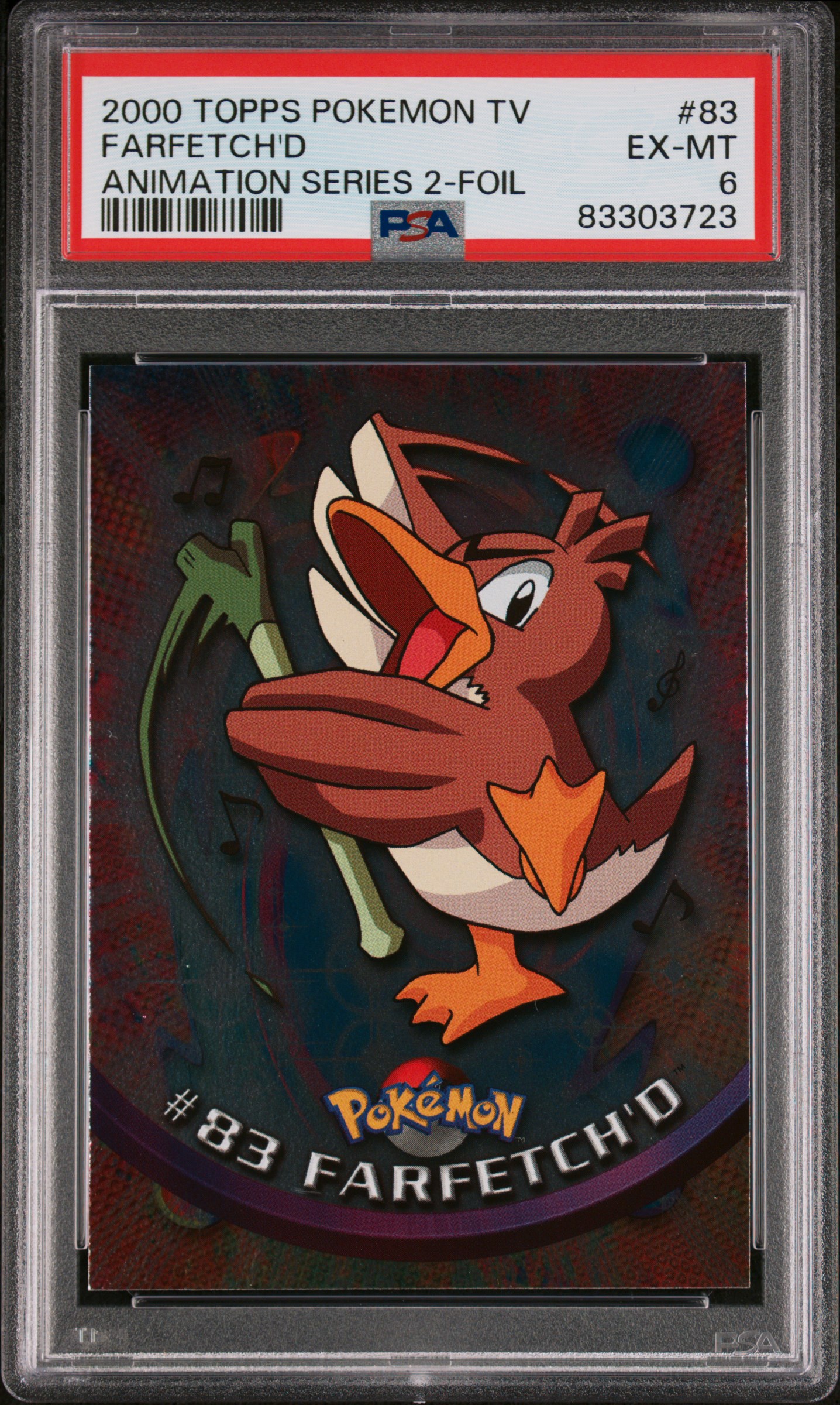 2000 TOPPS POKEMON TV ANIMATION SERIES 2 #83 FARFETCH'D ANIMATION SERIES 2-FOIL