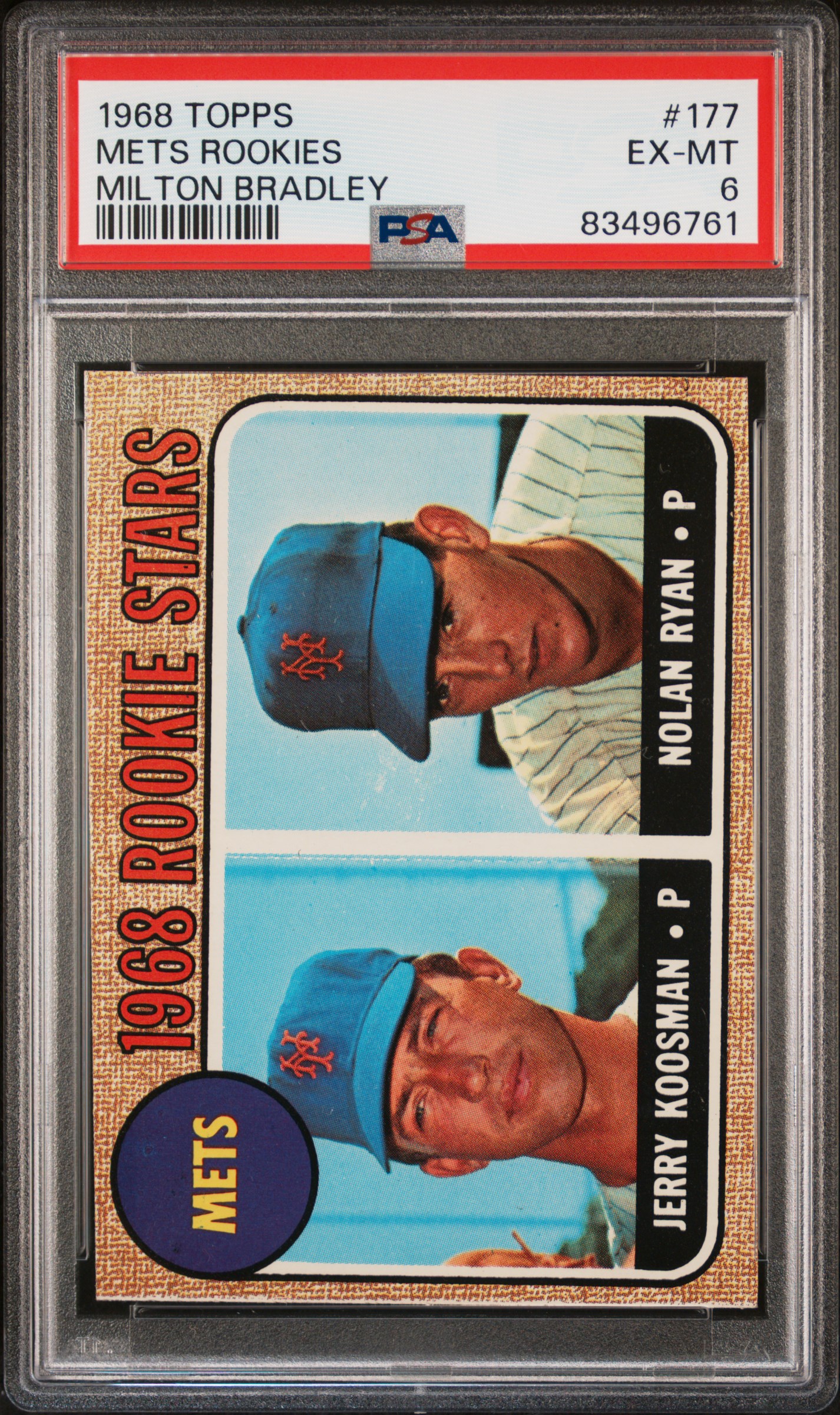 1968 TOPPS MILTON BRADLEY #177 METS ROOKIES MILTON BRADLEY