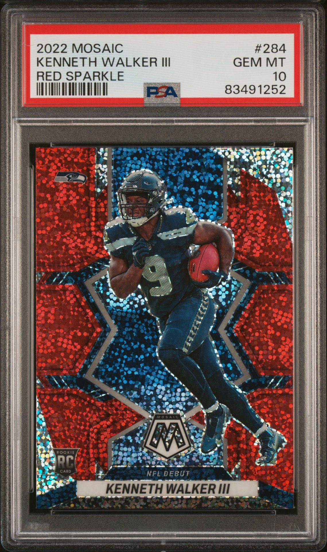 2022 Panini PANINI MOSAIC GENESIS #284 Kenneth Walker Iii front