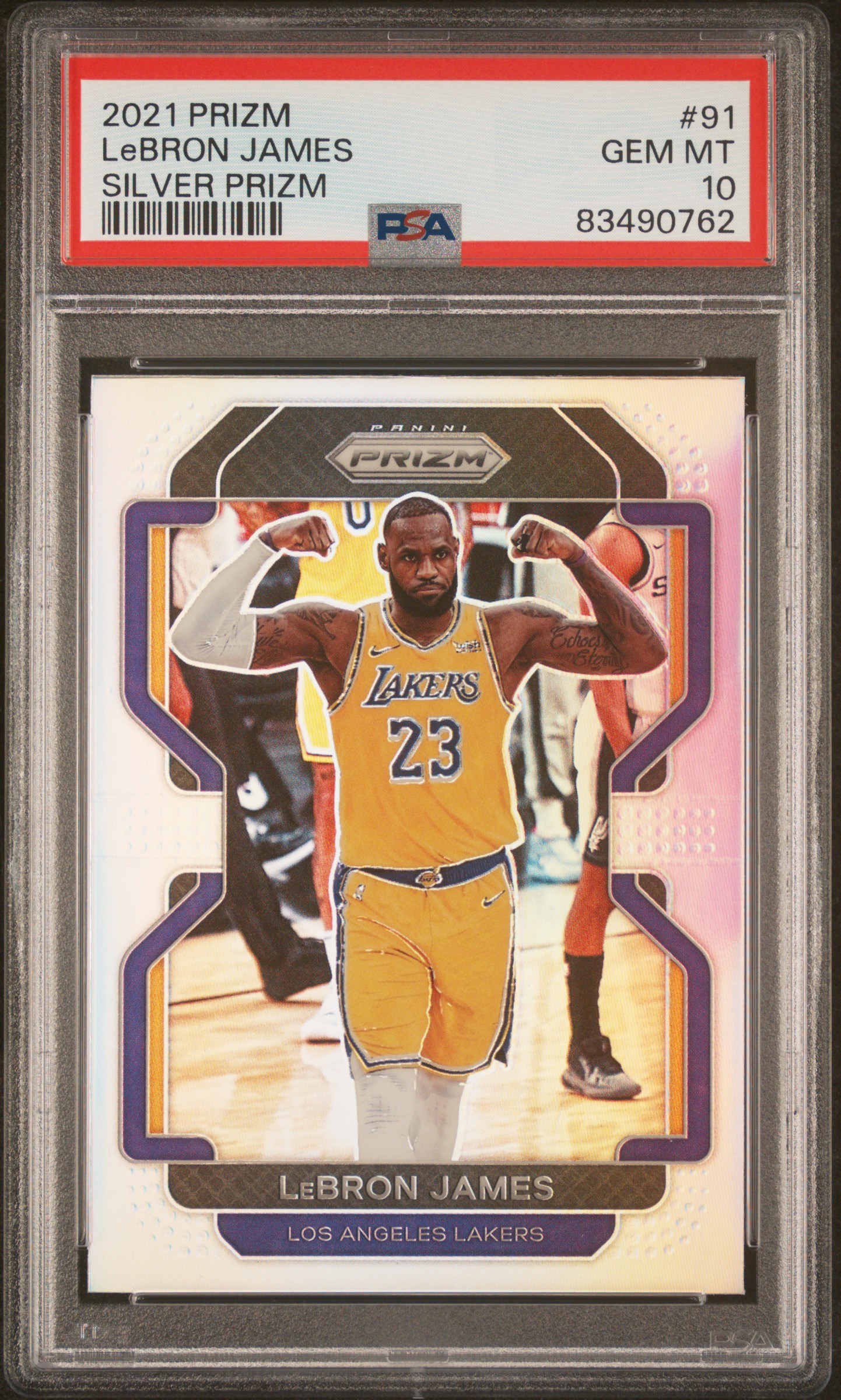 2021 PANINI PRIZM #91 LeBRON JAMES SILVER PRIZM