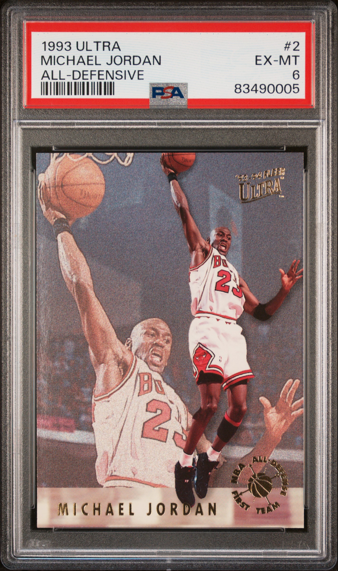 1993 Ultra All-Defensive #2 Michael Jordan PSA 6