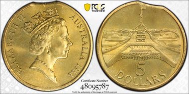 1988 $5 Parliament MS67