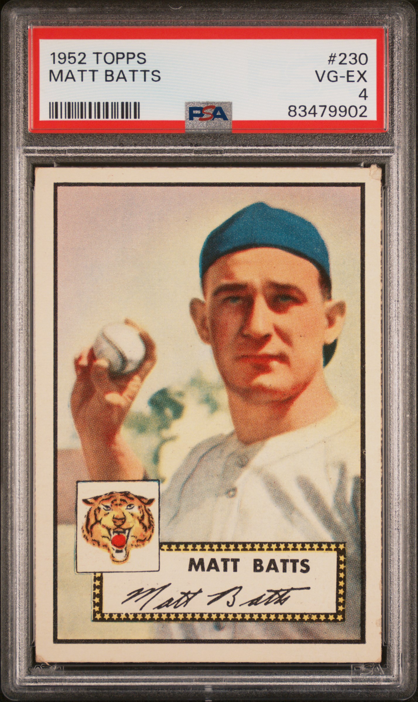 1952 TOPPS #230 MATT BATTS