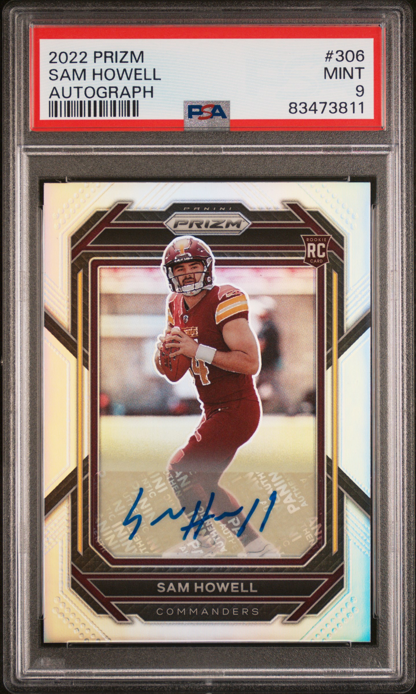 2022 PANINI PRIZM #306 SAM HOWELL AUTOGRAPH