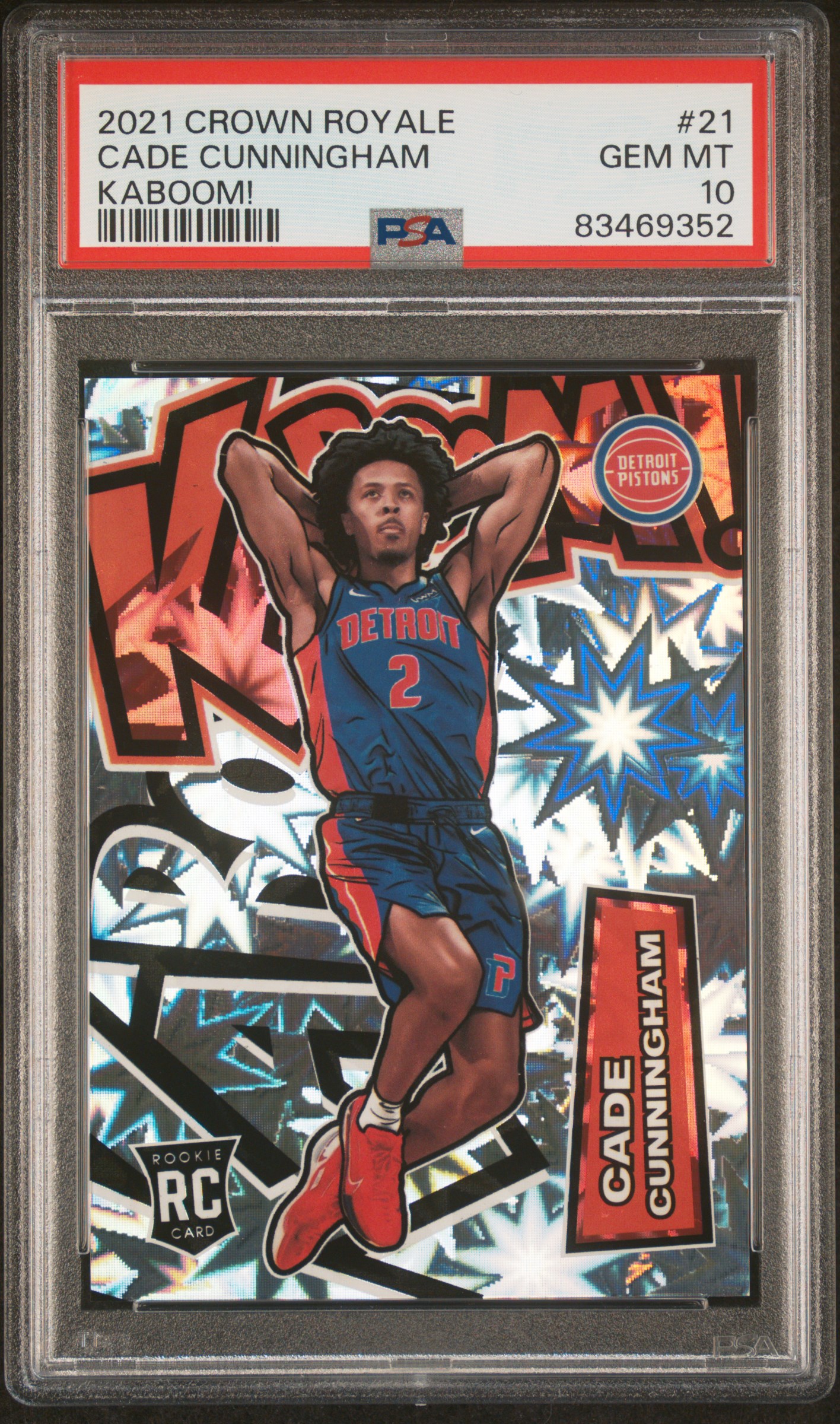 2021 PANINI CROWN ROYALE KABOOM! #21 CADE CUNNINGHAM KABOOM!