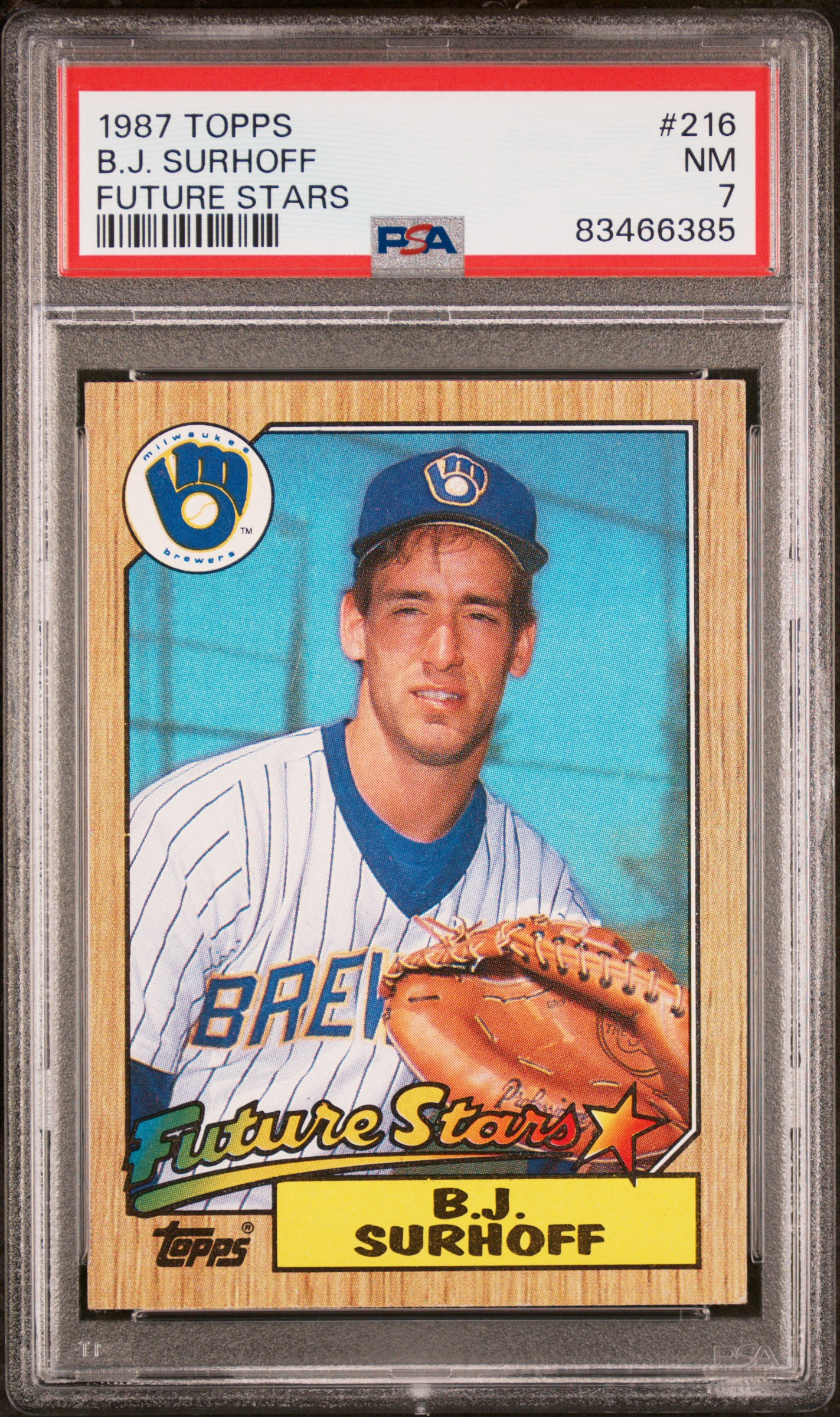 1987 TOPPS #216 B.J. SURHOFF FUTURE STARS