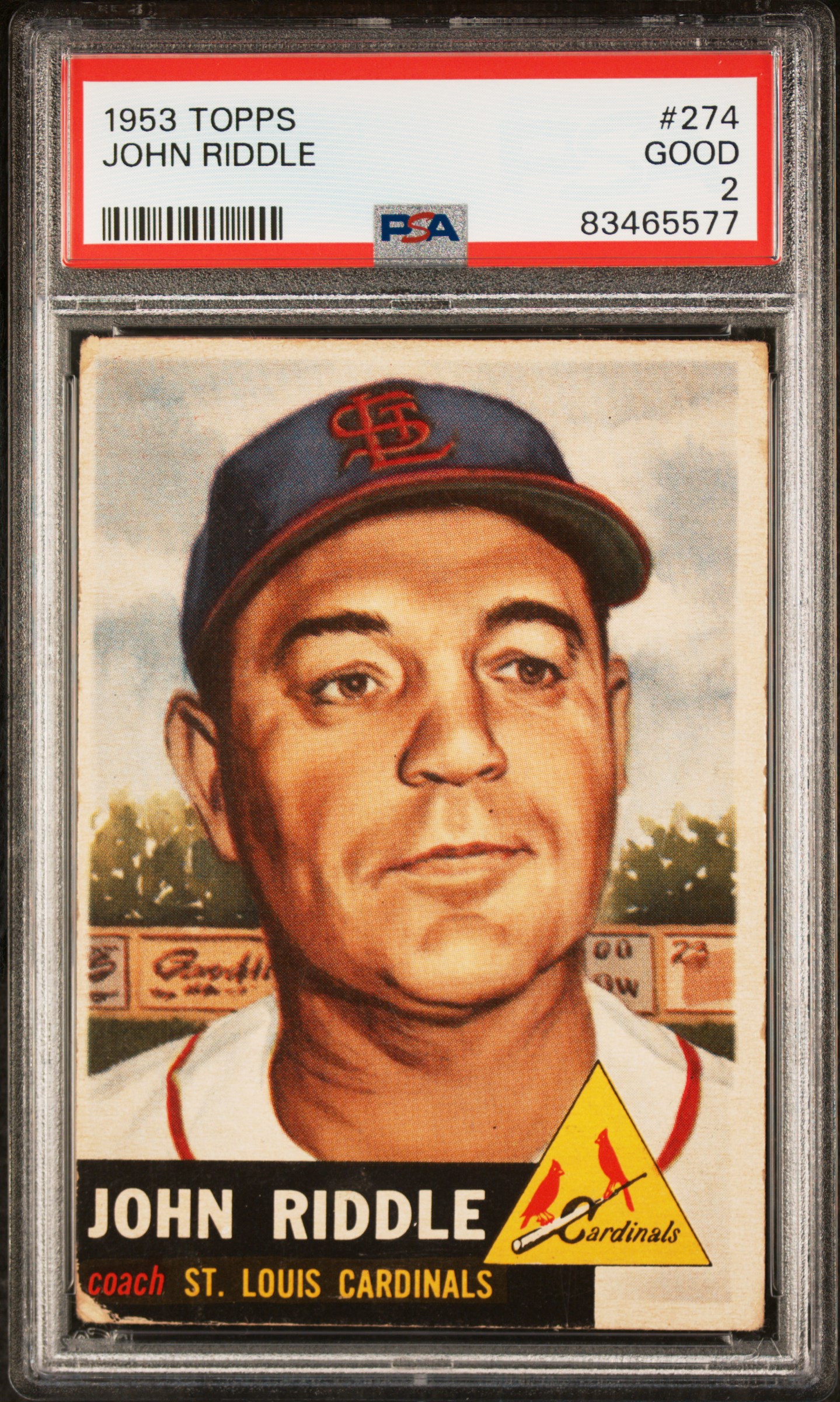 1953 TOPPS #274 JOHN RIDDLE