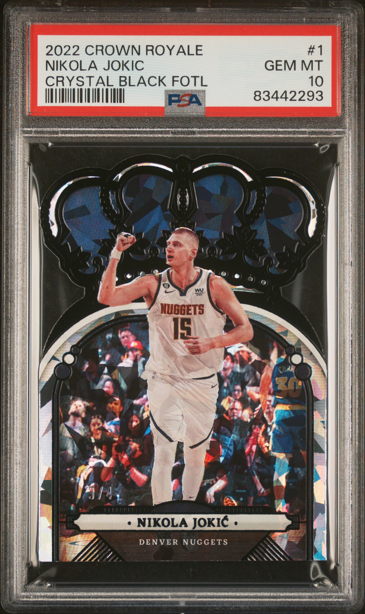 2022 PANINI CROWN ROYALE #1 NIKOLA JOKIC CRYSTAL BLACK FOTL