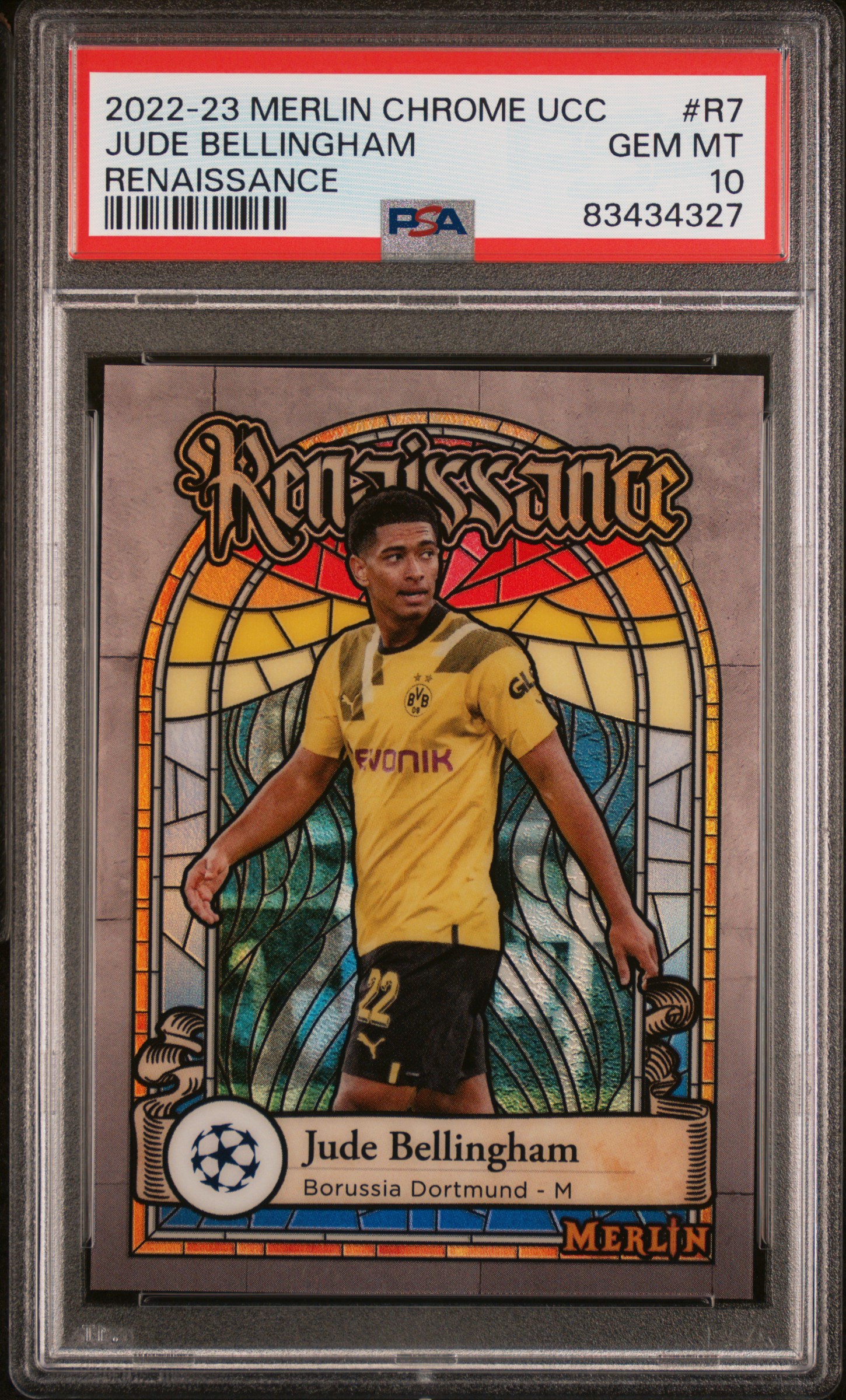 2022-23 TOPPS MERLIN CHROME UEFA CLUB COMPETITIONS RENAISSANCE #R7 JUDE BELLINGHAM