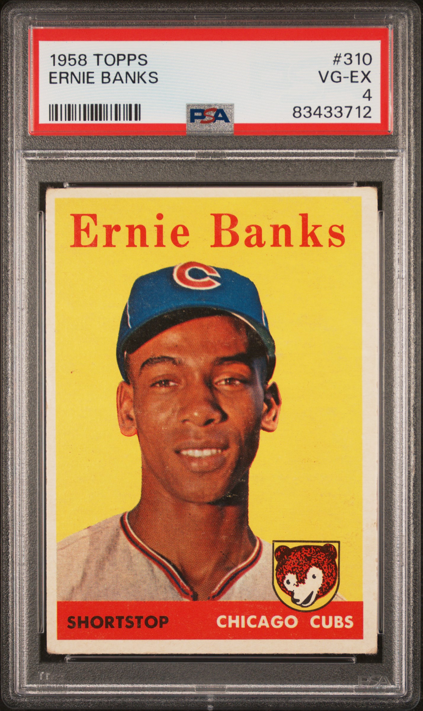 1958 Topps #310 Ernie Banks – PSA VG-EX 4