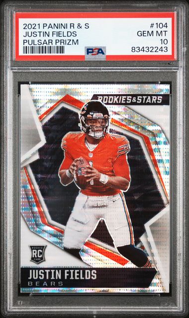 2021 Panini Rookies & Stars Justin Fields #104 (Pulsar Prizm) Gem Mt 10 front