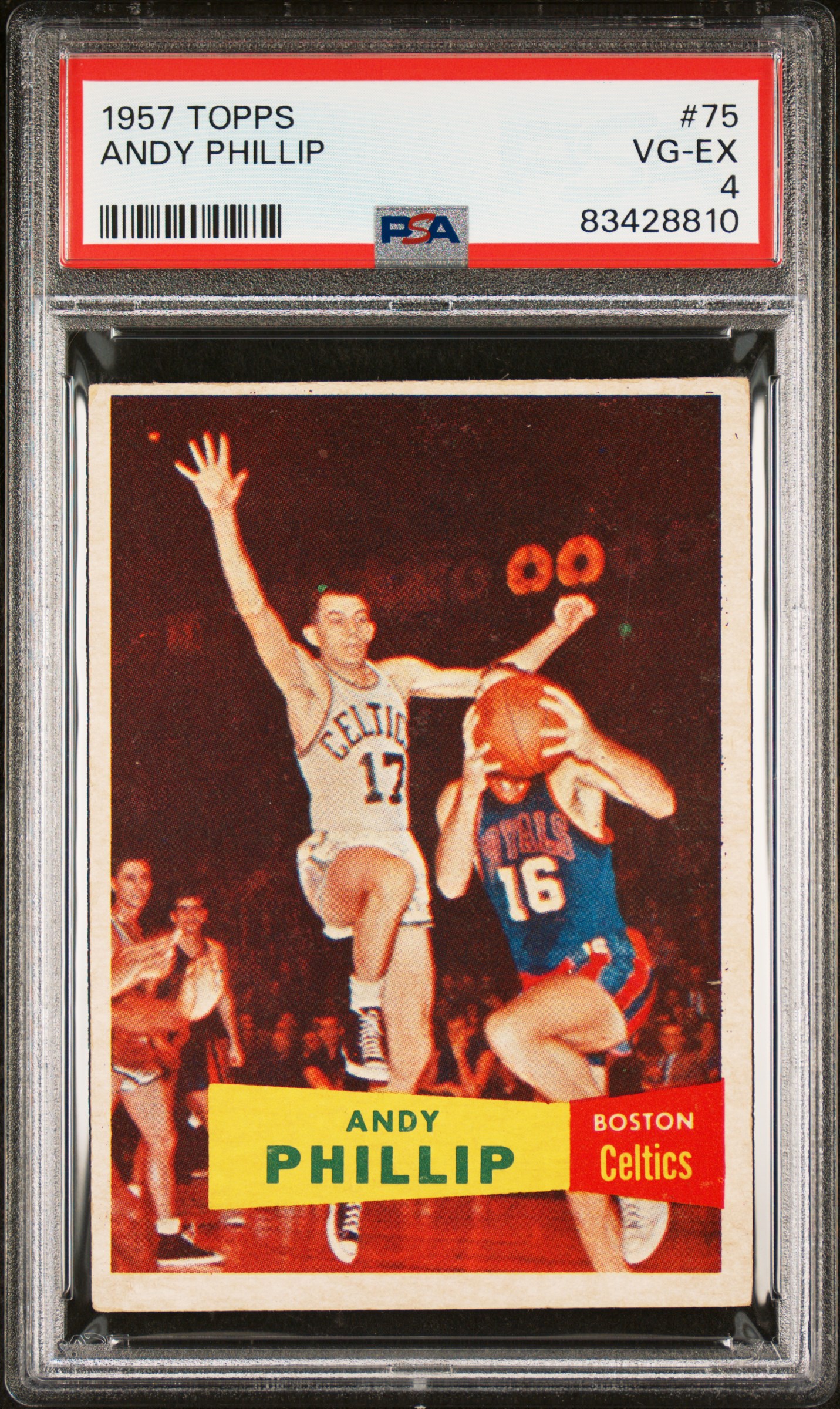 1957 Topps #75 Andy Phillip PSA 4