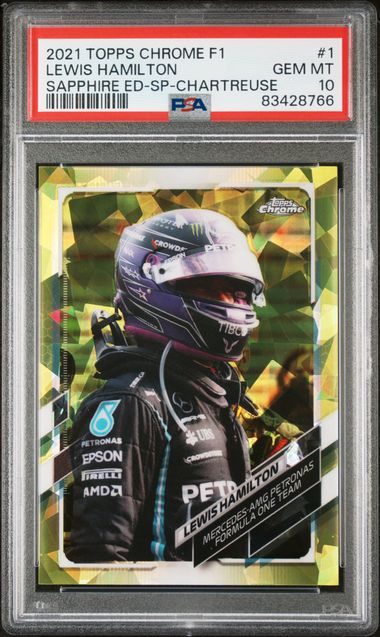 2021 Topps Chrome Formula 1 Sapphire Edition Sp-Chartreuse #1 