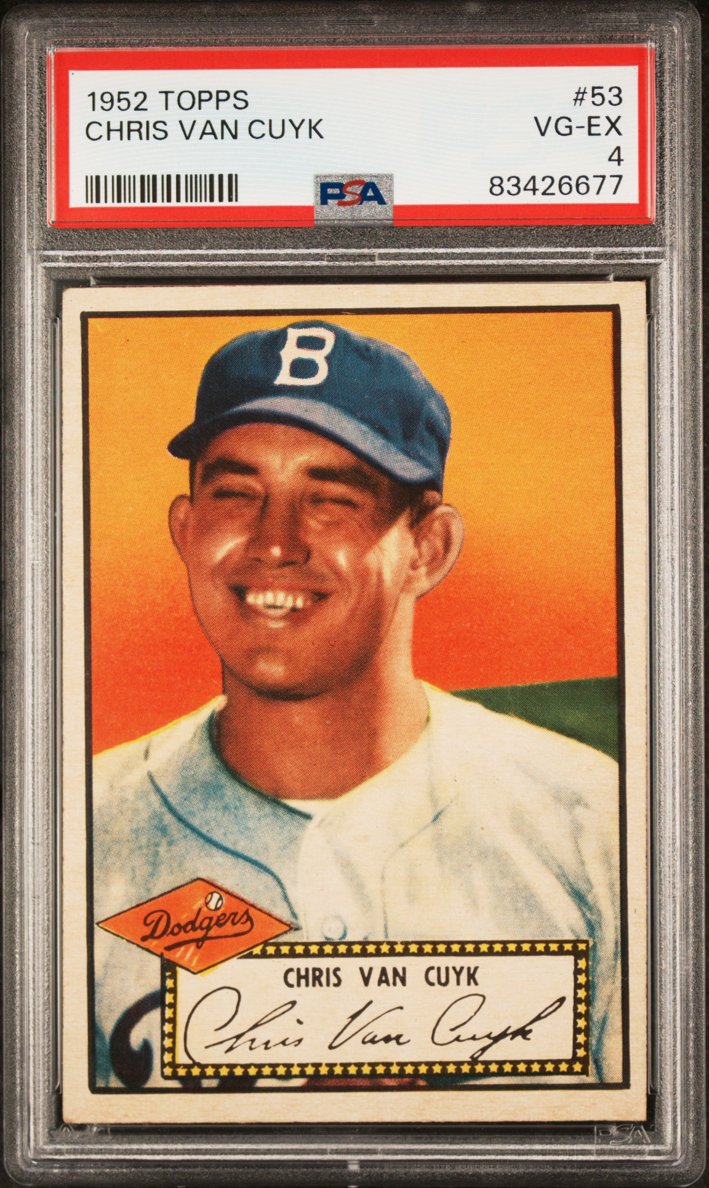 1952 TOPPS #53 CHRIS VAN CUYK
