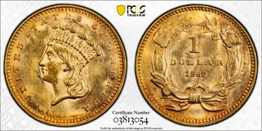 1862 G$1 MS63