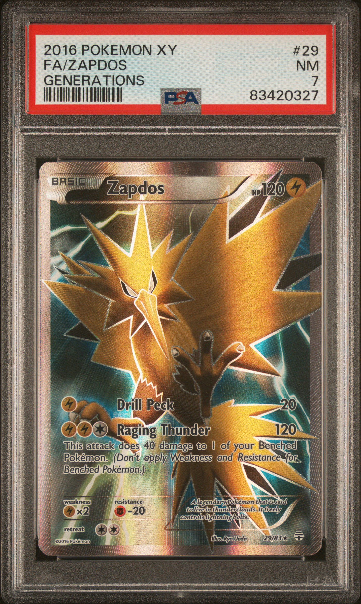 2016 POKEMON XY GENERATIONS #29 FA/ZAPDOS GENERATIONS