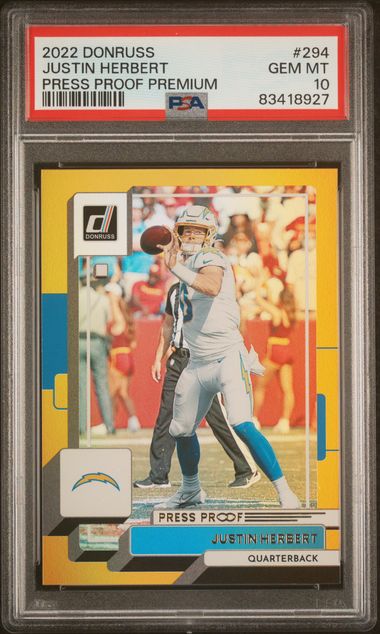 2022 Panini Donruss Press Proof Premium 103 Justin Jefferson – PSA