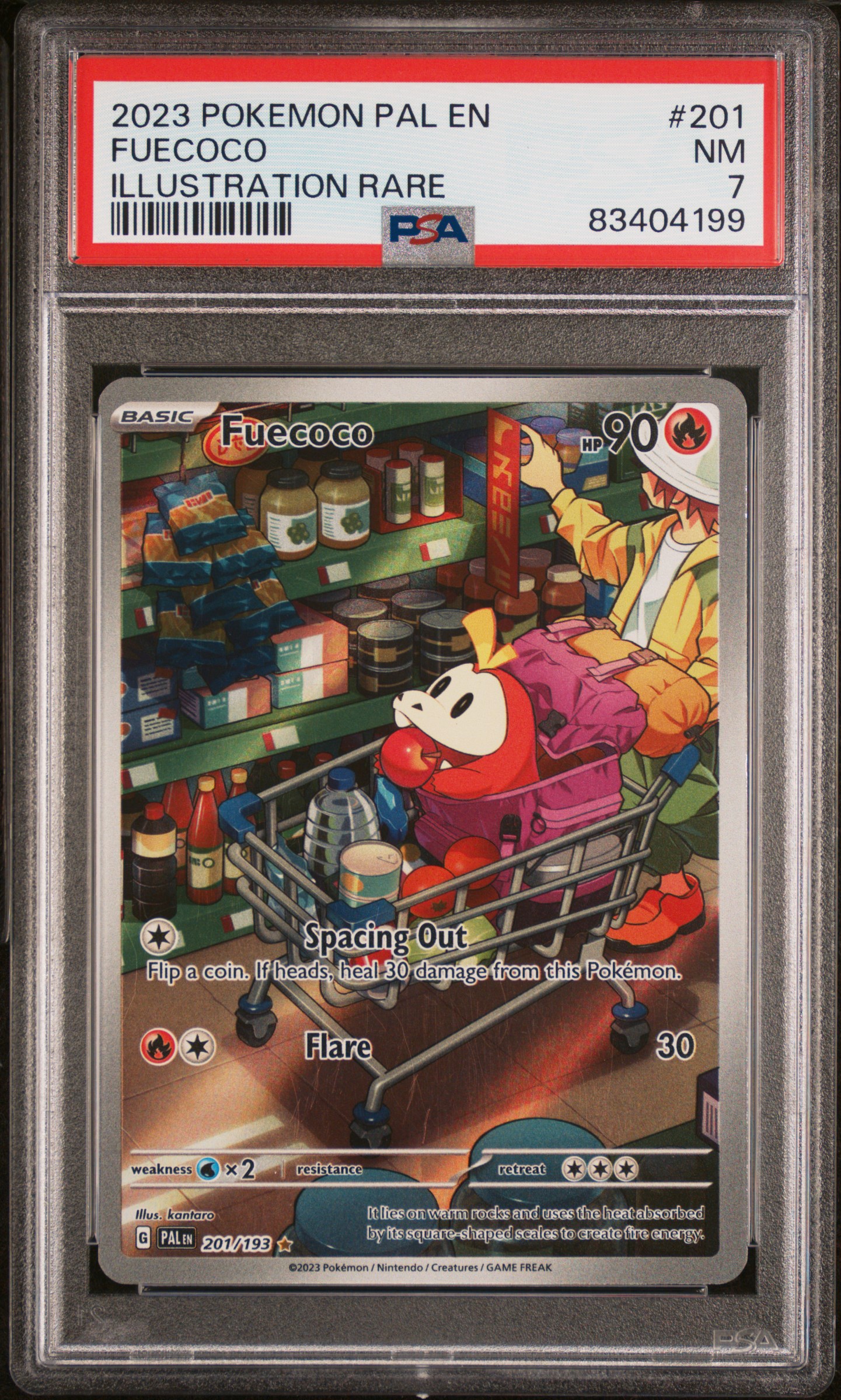 2023 POKEMON PAL EN-PALDEA EVOLVED #201 FUECOCO ILLUSTRATION RARE