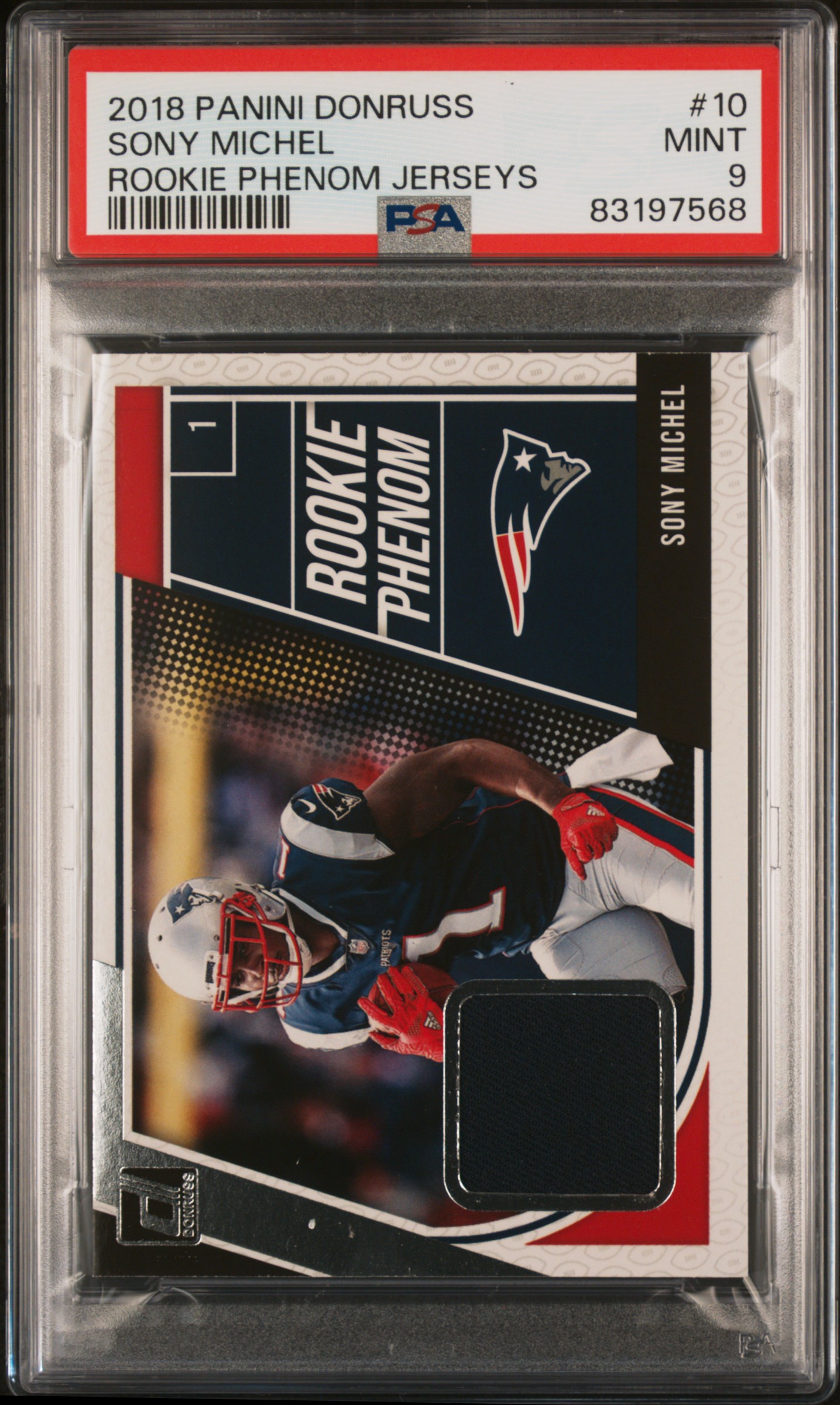 2018 PANINI DONRUSS ROOKIE PHENOM JERSEYS #10 SONY MICHEL ROOKIE PHENOM JERSEYS