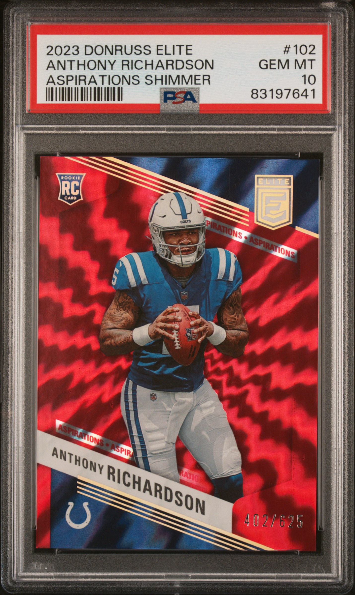 2023 PANINI DONRUSS ELITE #102 ANTHONY RICHARDSON ASPIRATIONS SHIMMER