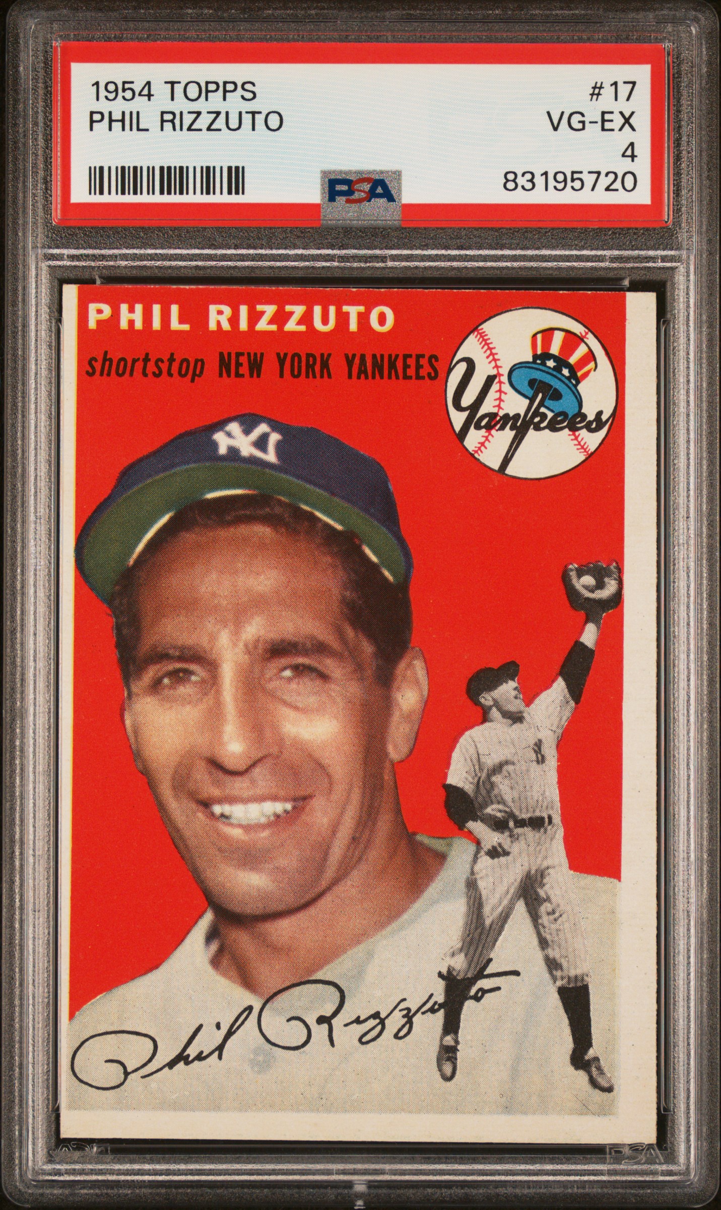 1954 Topps Phil Rizzuto #17 Vg-Ex 4 front