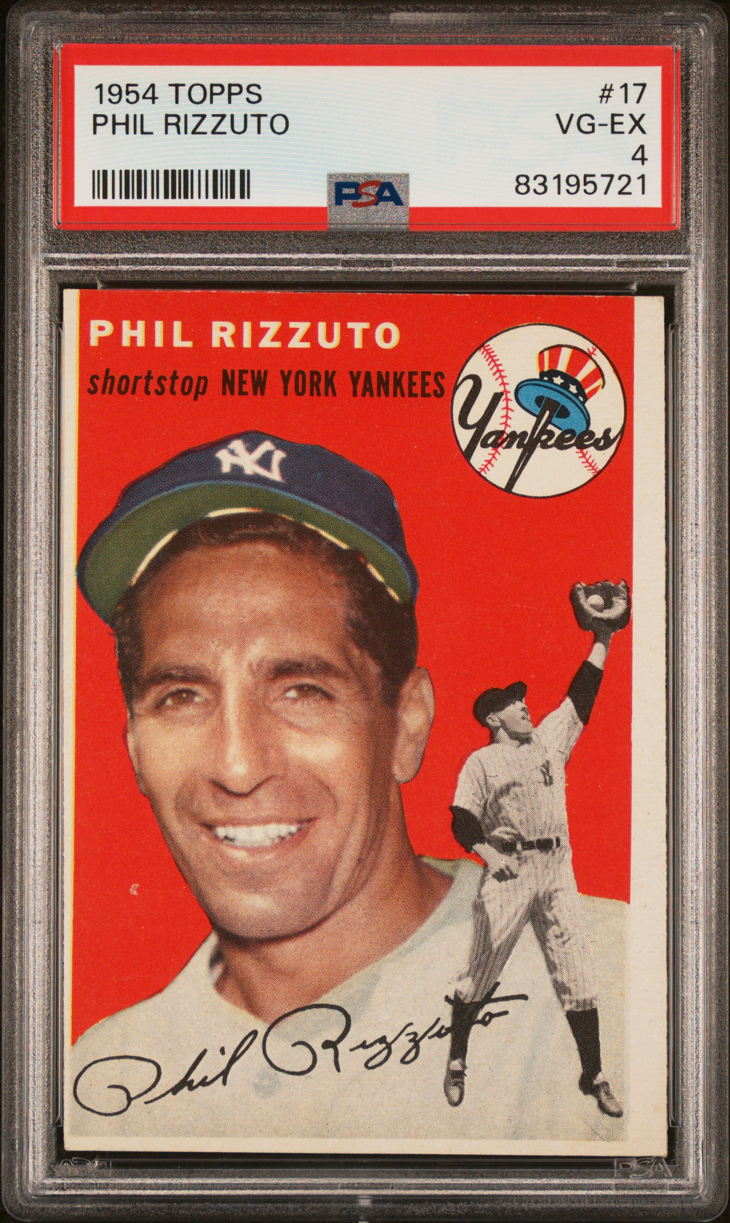 1954 Topps Phil Rizzuto #17 Vg-Ex 4 front