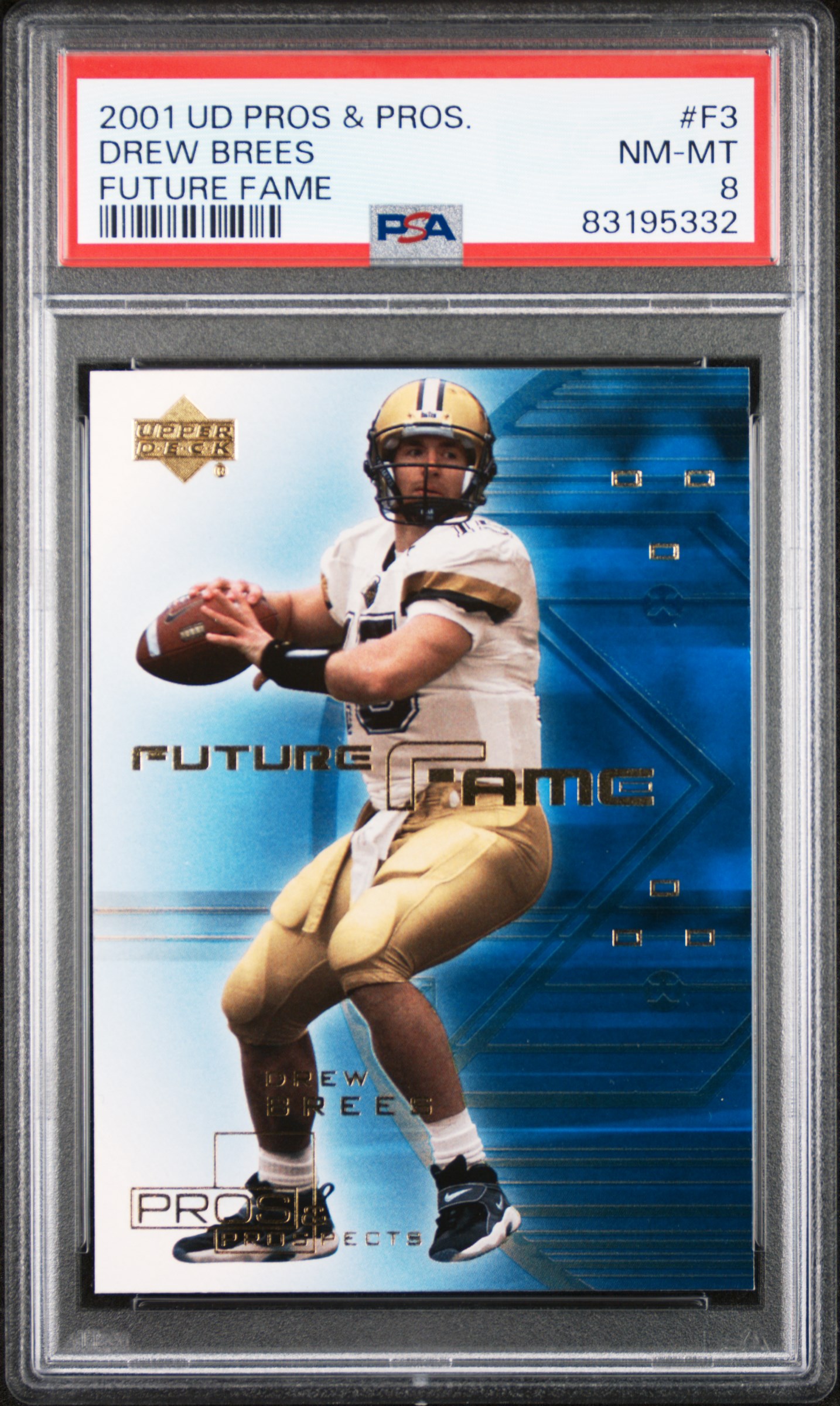 2001 UPPER DECK PROS & PROSPECTS FUTURE FAME #F3 DREW BREES FUTURE FAME
