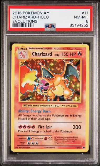 2016 Pokemon Xy Evolutions #11 Charizard-Holo – PSA NM-MT 8 on Goldin  Auctions