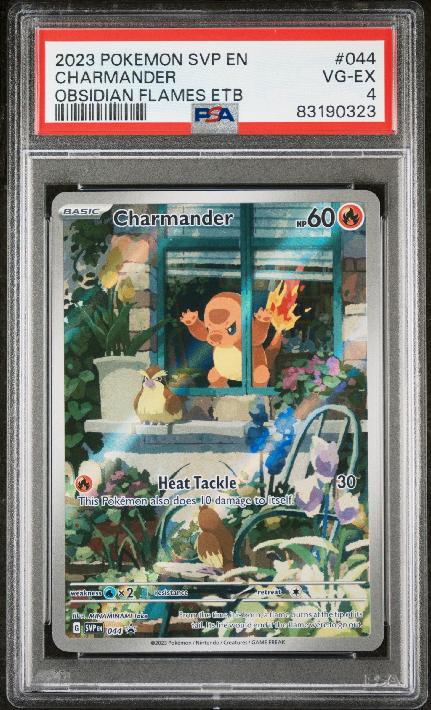 2023 #044 Charmander PSA 4 Svp EN-SV Black Star Promo