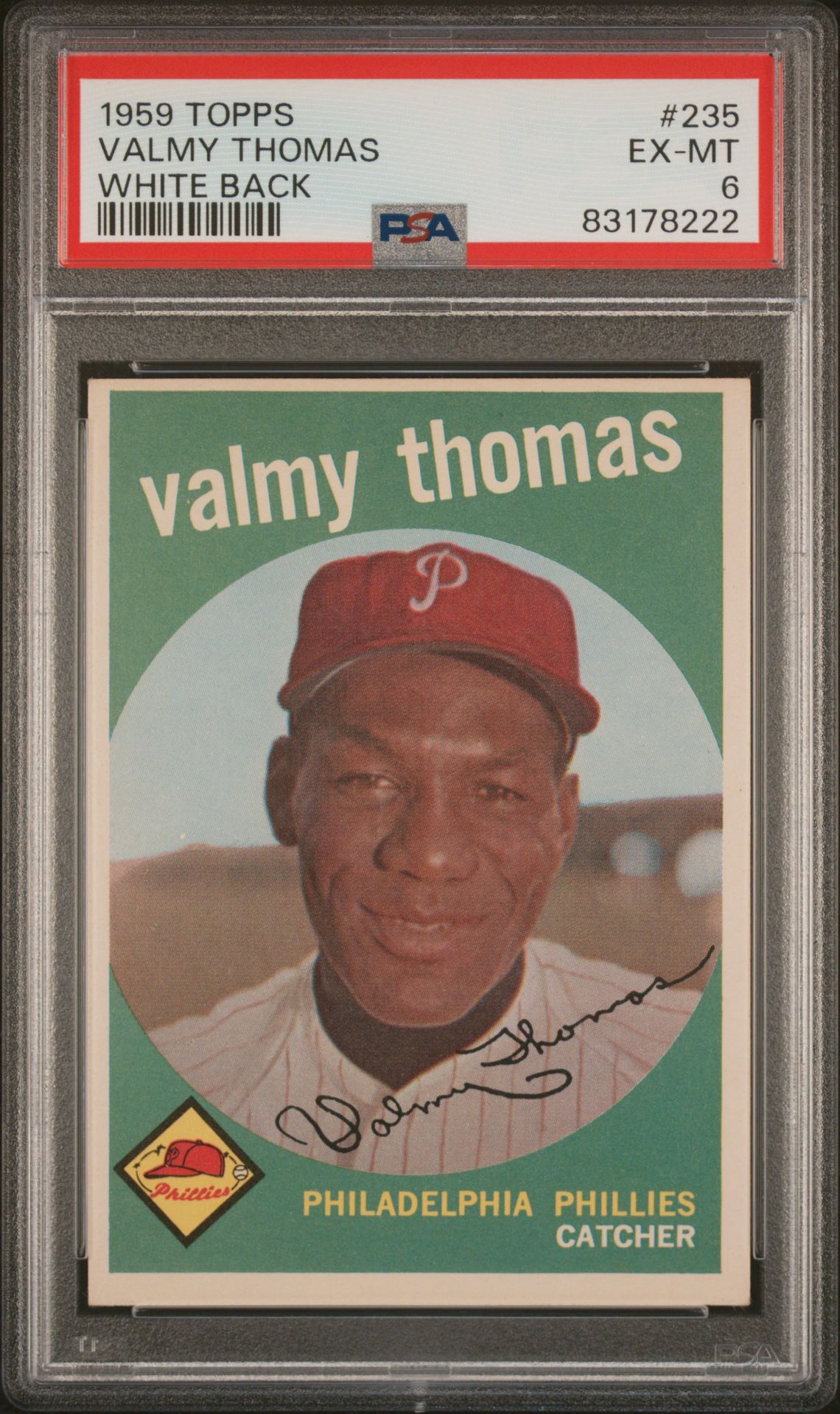1959 Topps TOPPS White #235 Valmy Thomas front