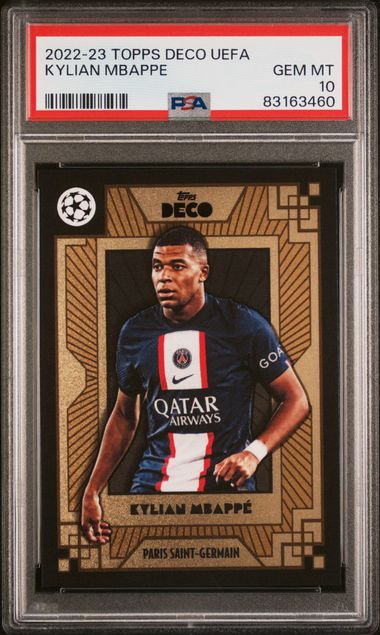 2022-23 Topps Deco Uefa Kylian Mbappe – PSA GEM MT 10 on Goldin