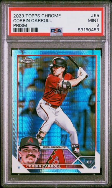 2023 Topps Chrome Refractor #95 Corbin Carroll Rookie Card - PSA