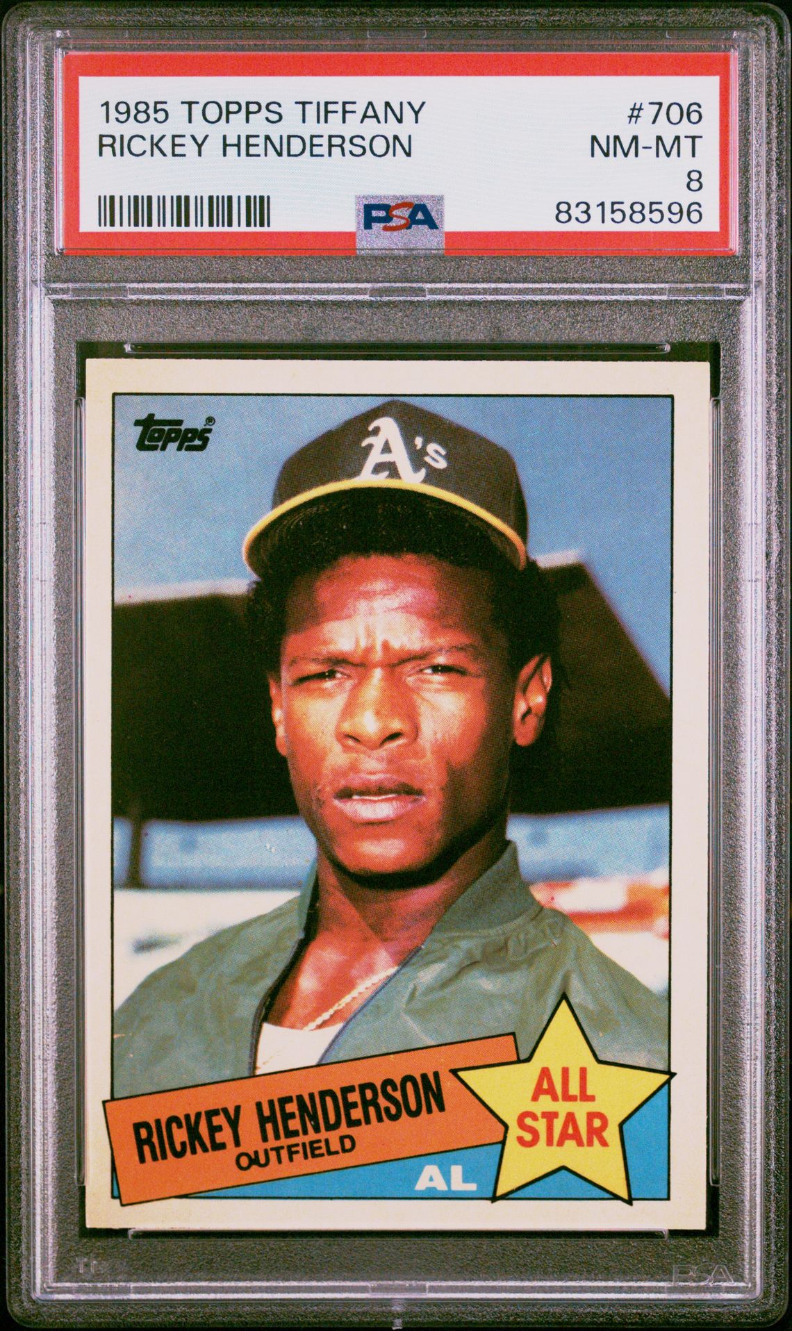 1985 Topps TOPPS TIFFANY #706 Rickey Henderson front