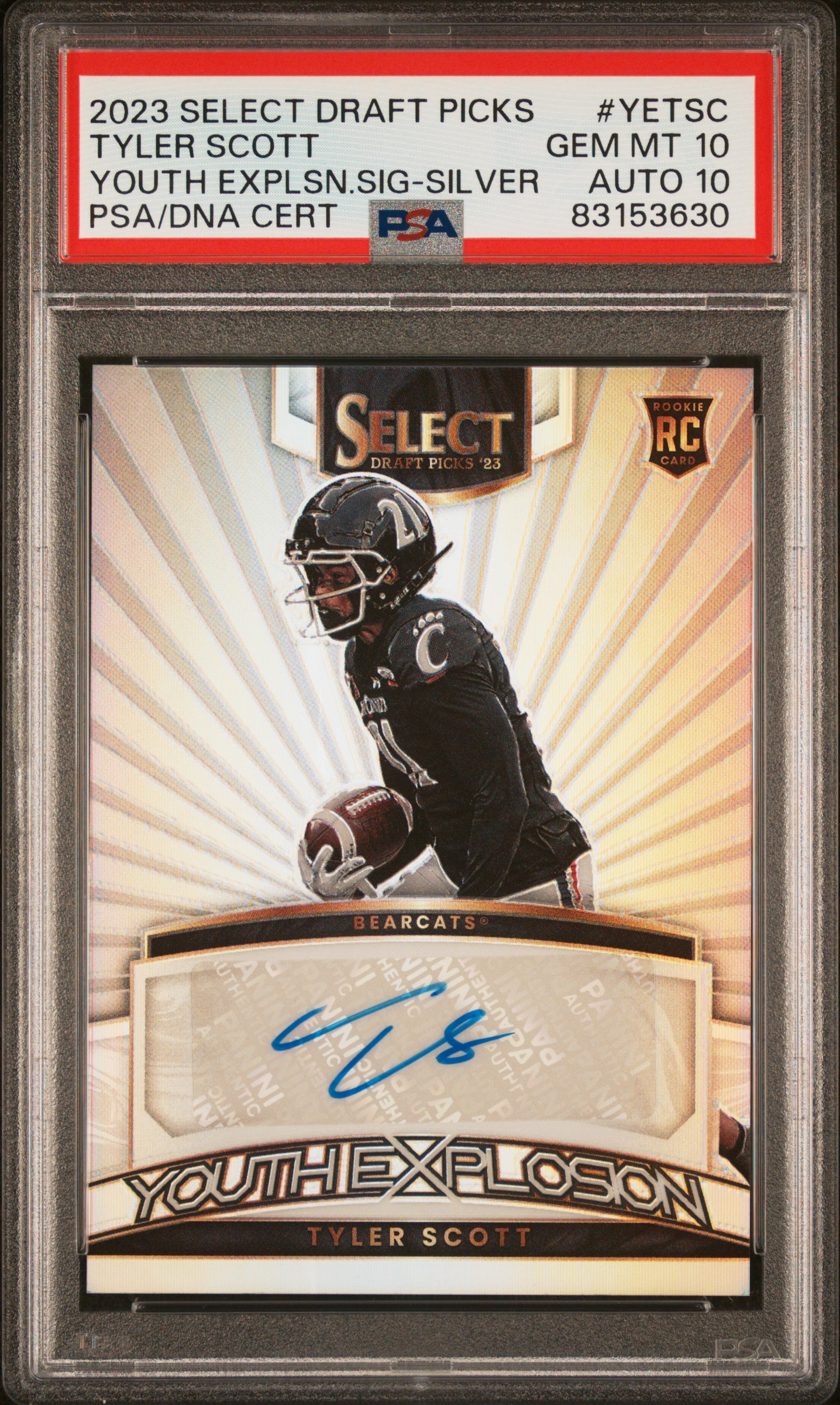 2023 PANINI SELECT DRAFT PICKS YOUTH EXPLOSION SIGNATURES #YETSC TYLER SCOTT YOUTH EXPLSN.SIG-SILVER