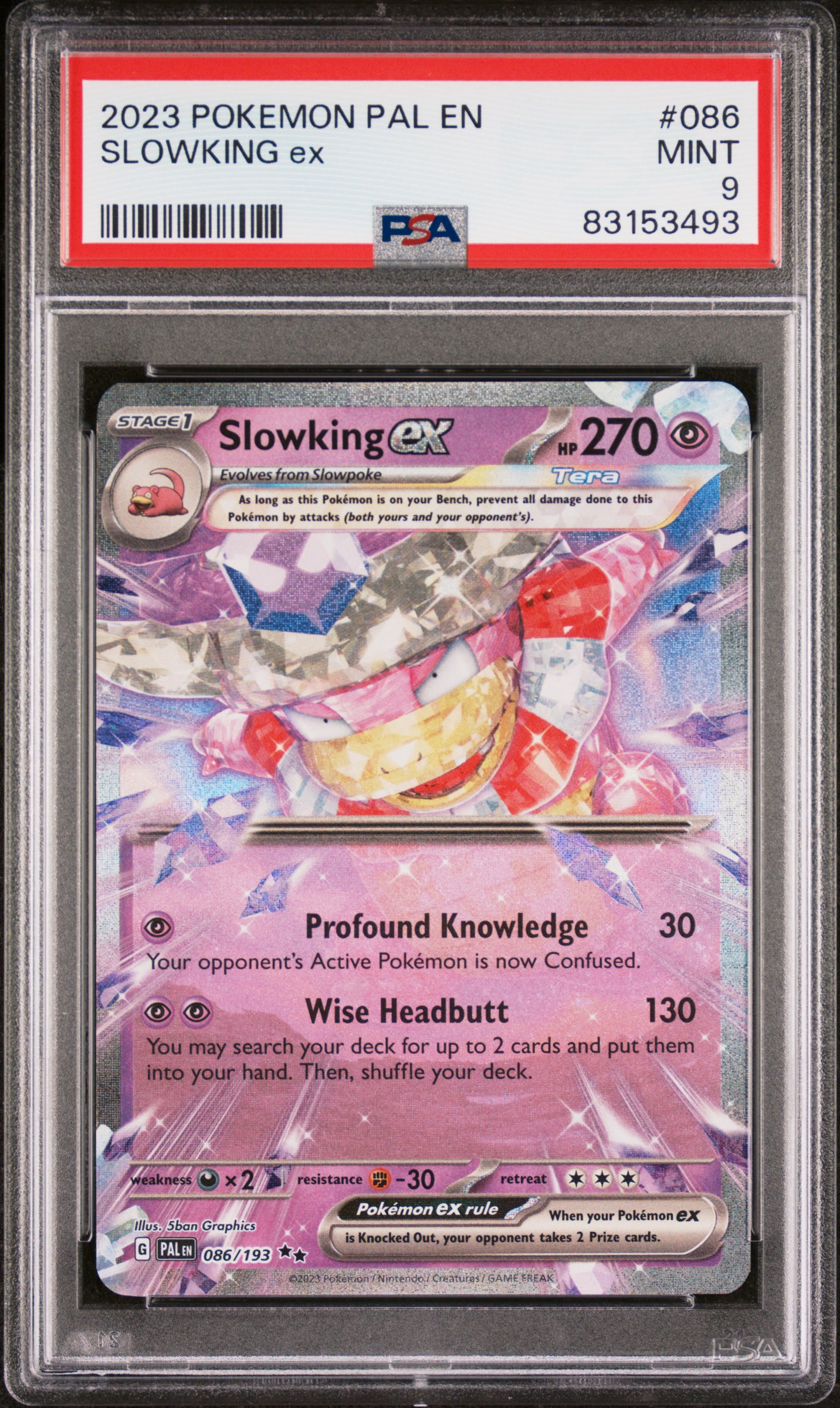 2023 POKEMON PAL EN-PALDEA EVOLVED #086 SLOWKING ex