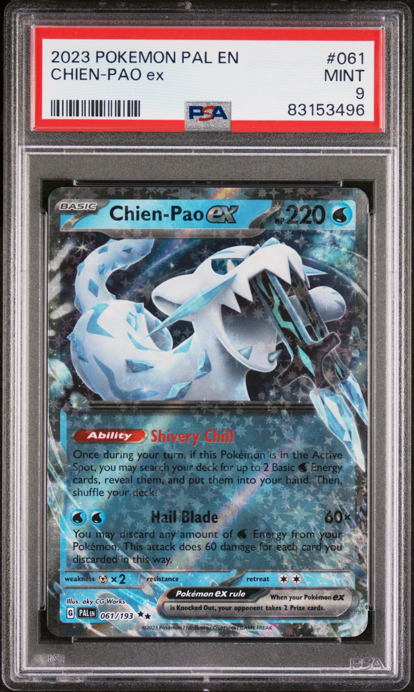 2023 POKEMON PAL EN-PALDEA EVOLVED #061 CHIEN-PAO ex