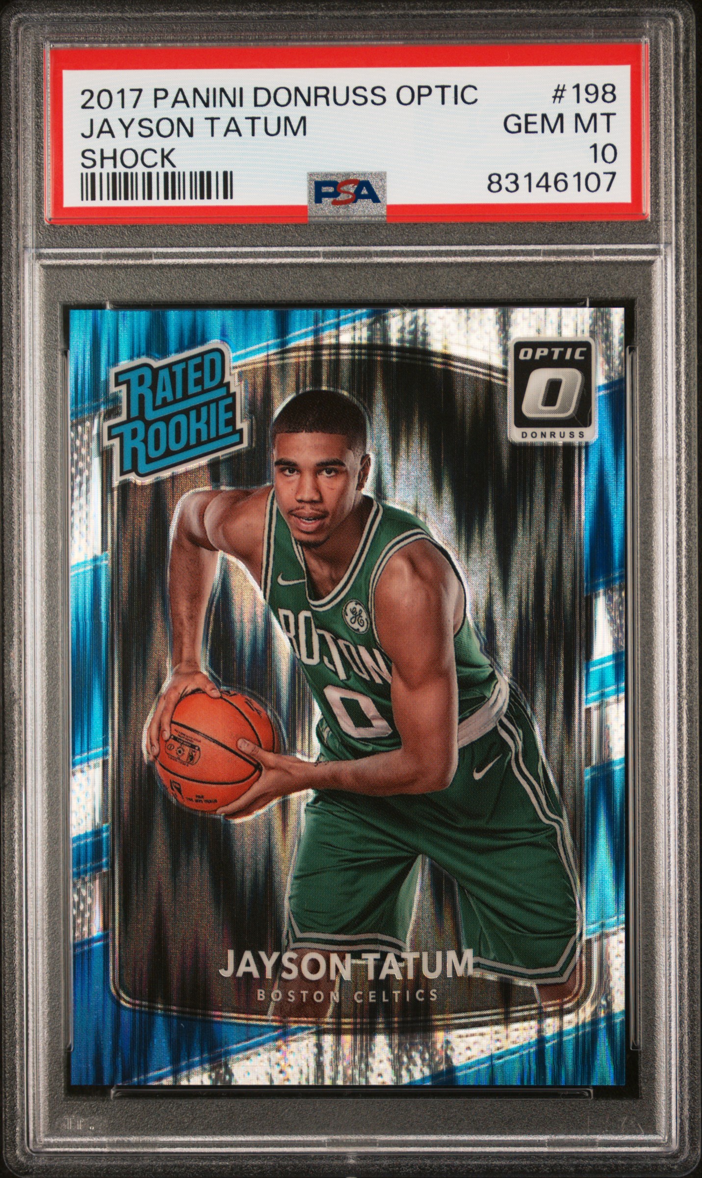 2017 PANINI DONRUSS OPTIC #198 JAYSON TATUM SHOCK