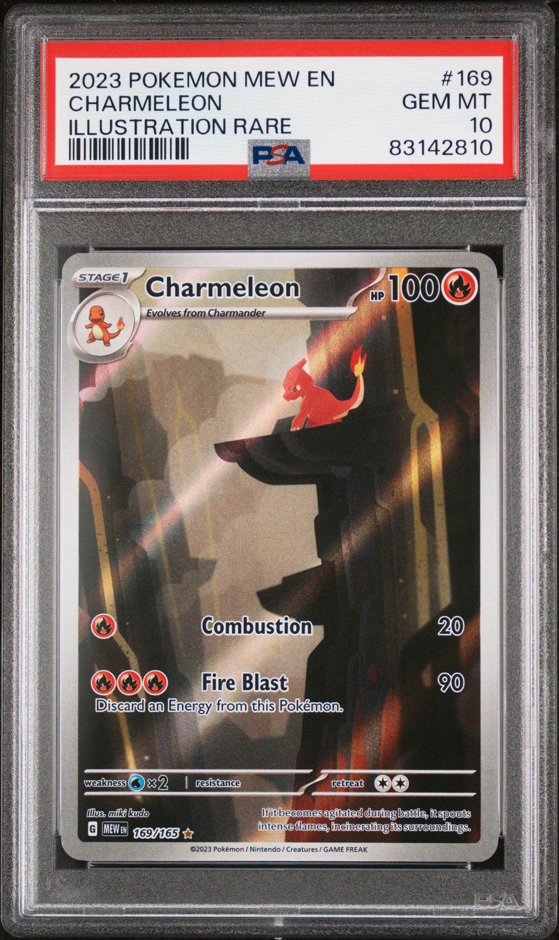 2023 Pokemon Mew En-151 Charmeleon #169 (Illustration Rare) Gem Mt 10 front