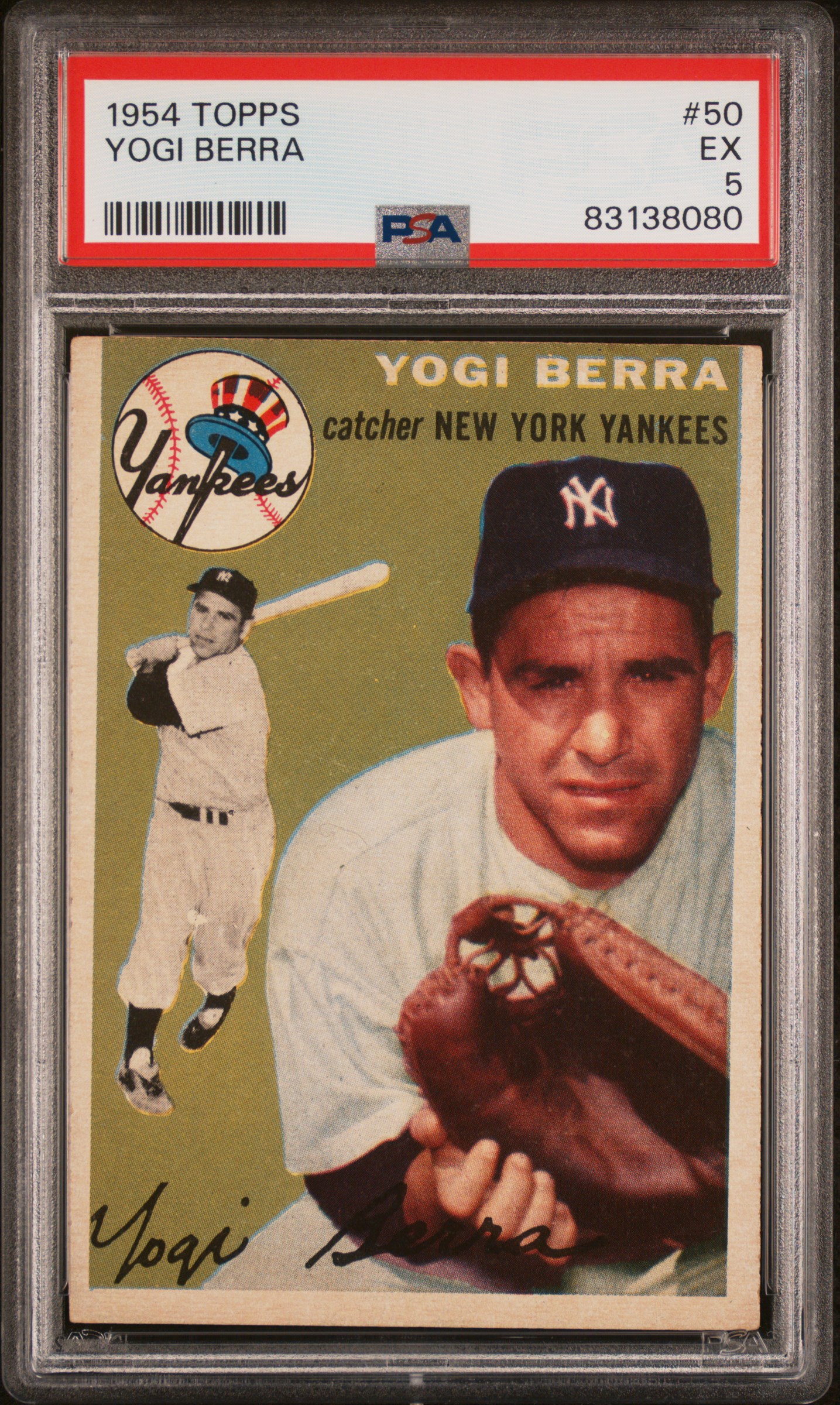 1954 Topps #50 Yogi Berra – PSA EX 5