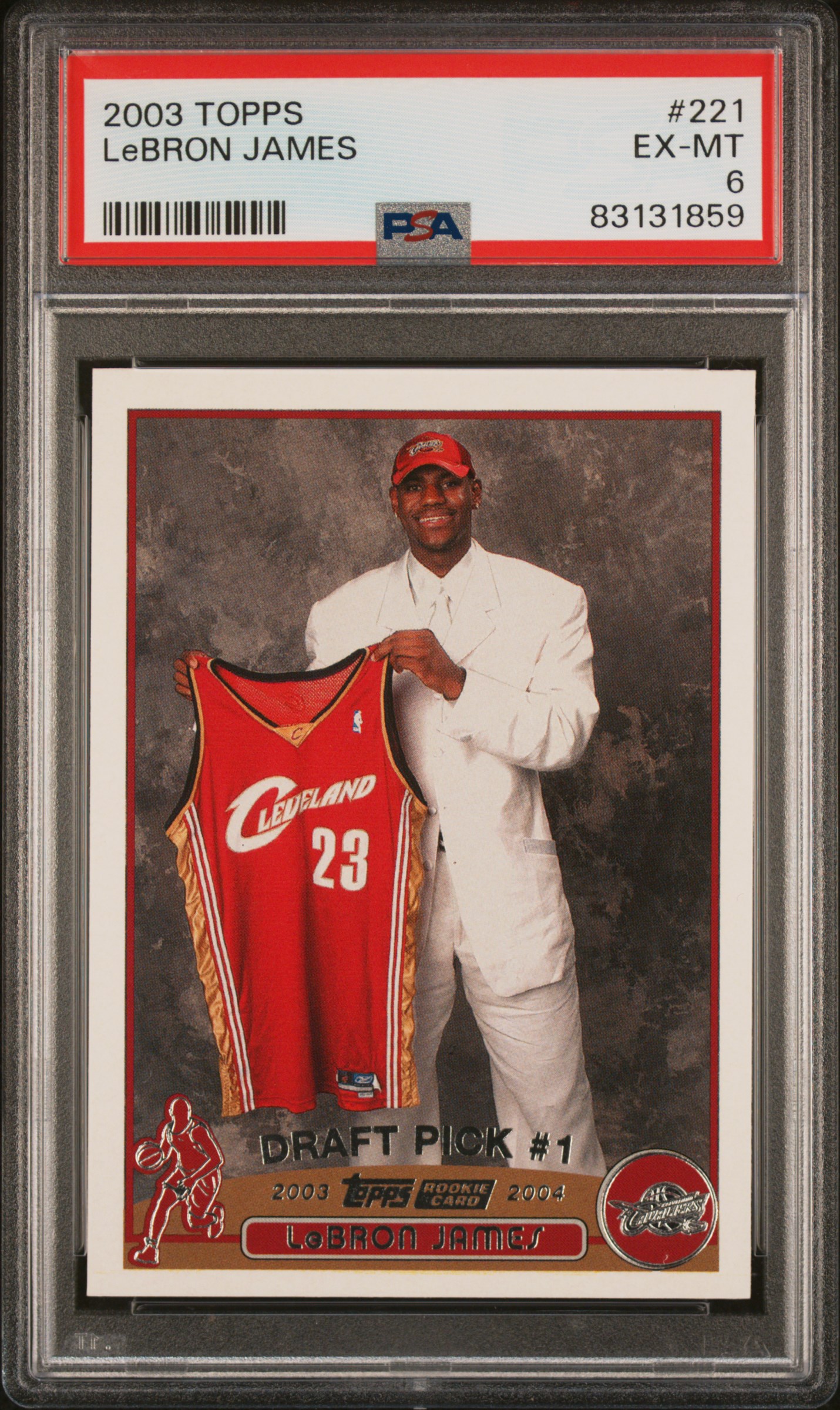 2003-04 Topps #221 LeBron James Rookie Card – PSA EX-MT 6