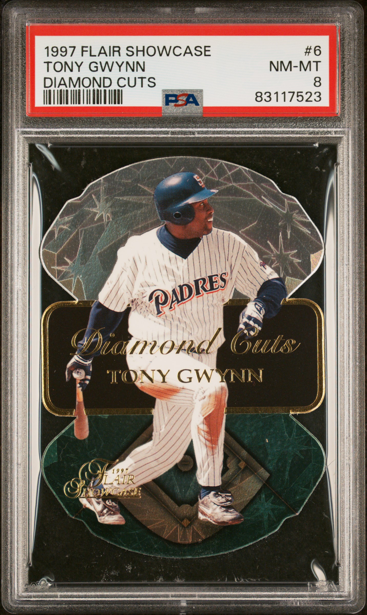 1997 FLAIR SHOWCASE DIAMOND CUTS #6 TONY GWYNN DIAMOND CUTS
