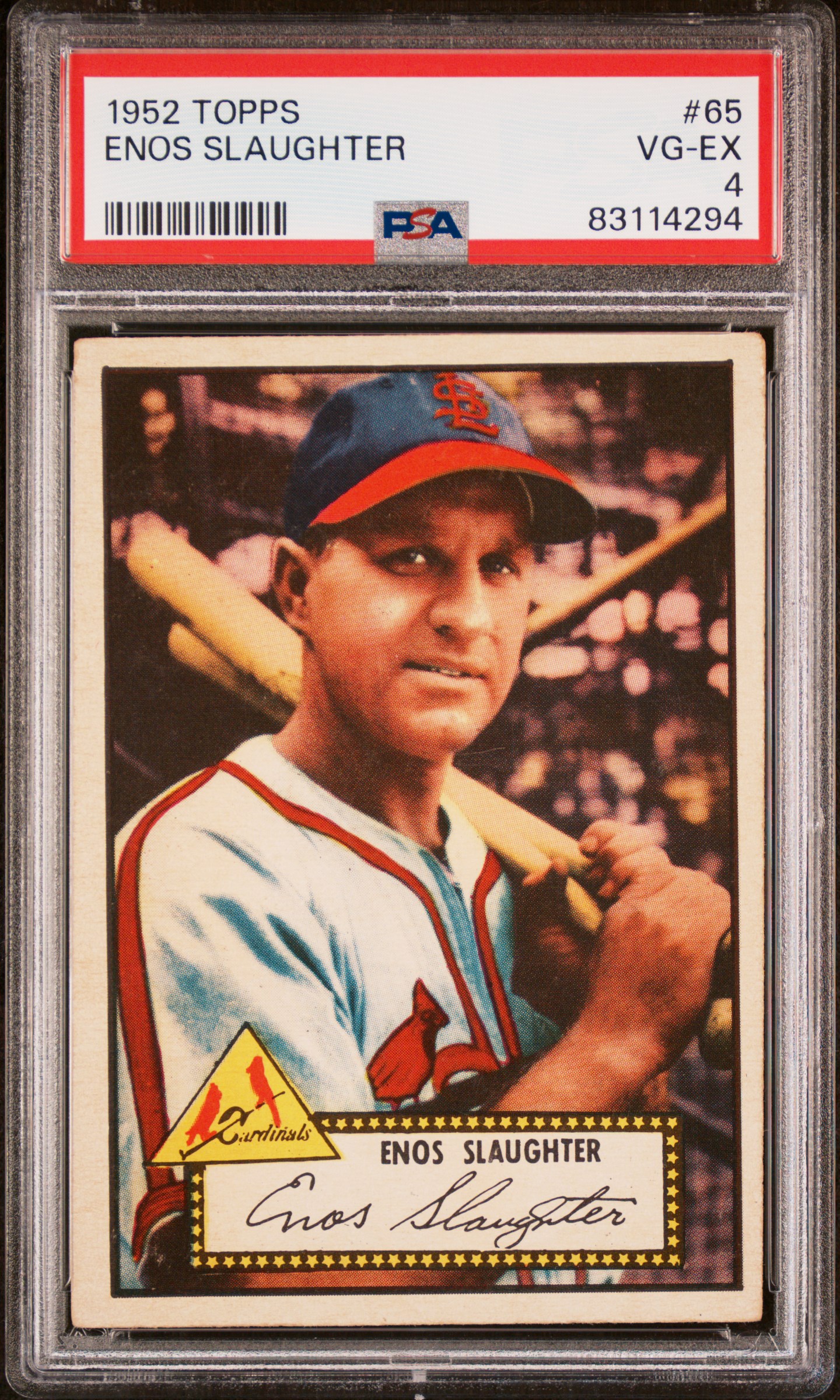 1952 TOPPS #65 ENOS SLAUGHTER