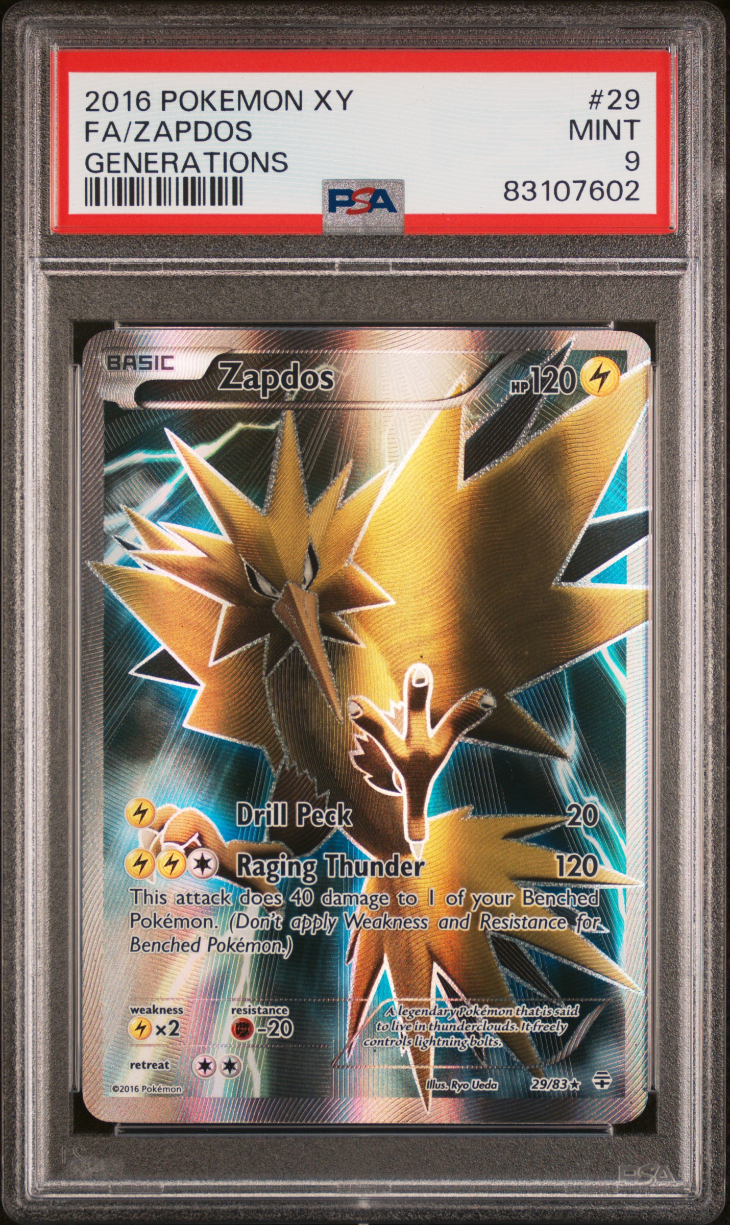 2016 POKEMON XY GENERATIONS #29 FA/ZAPDOS GENERATIONS