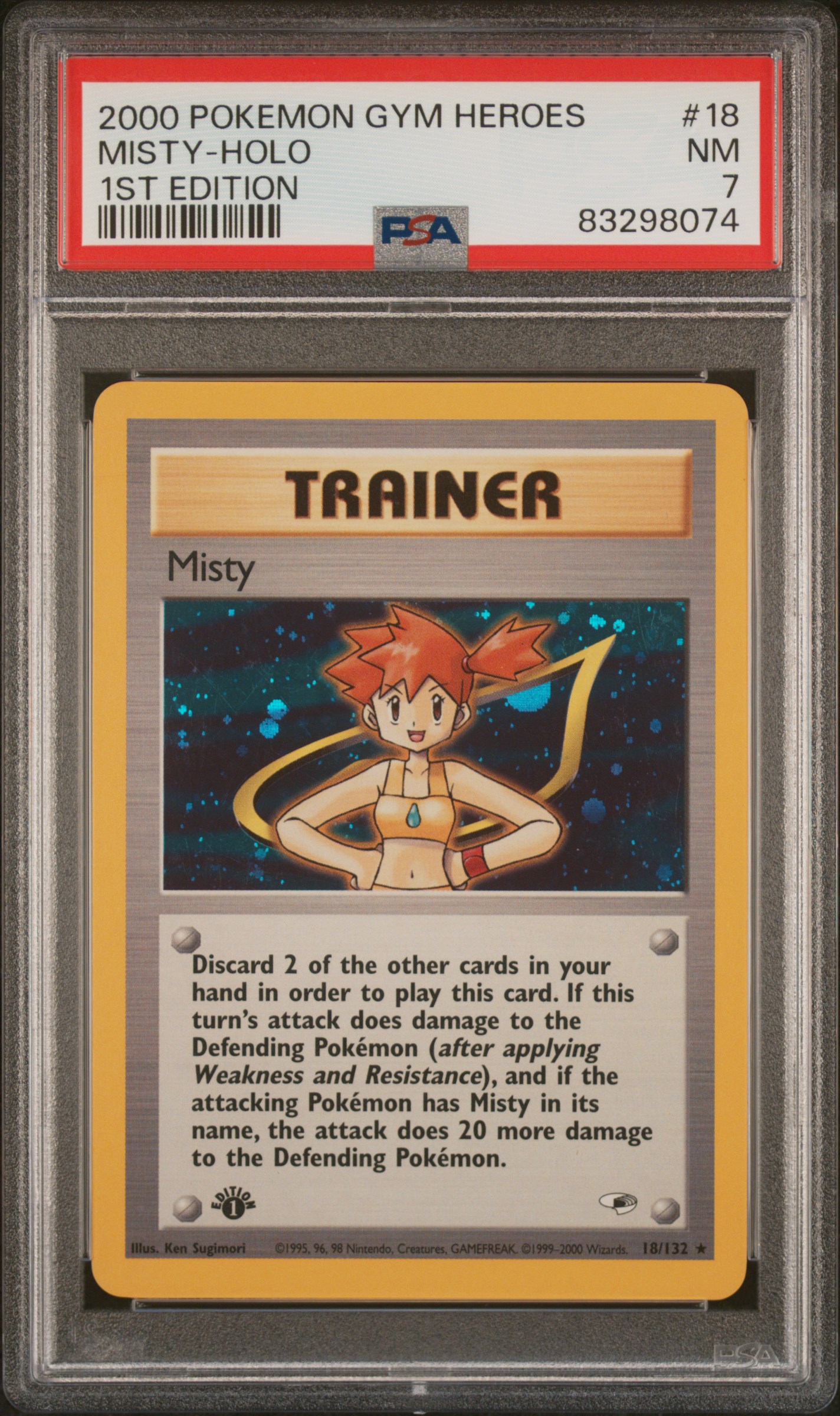 2000 POKEMON GYM HEROES #18 MISTY-HOLO 1ST EDITION